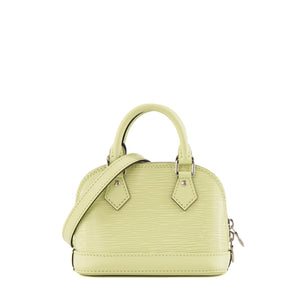 LOUIS VUITTON - Sac à bandoulière Alma nano Louis Vuitton en cuir épi vert pastel