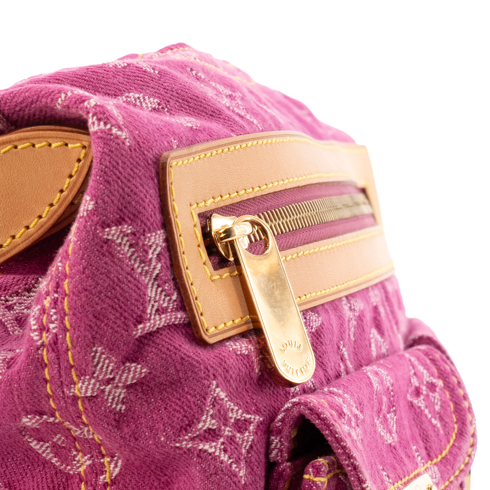 LOUIS VUITTON - Sac à bandoulière Baggy Louis Vuitton en denim rose