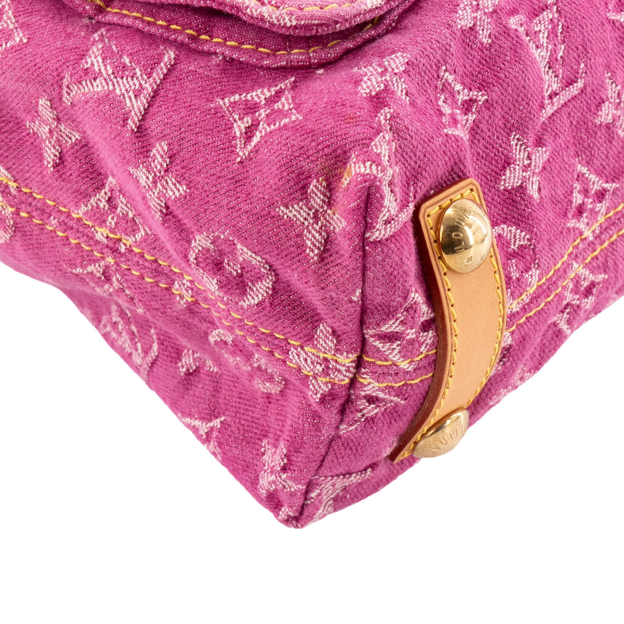 LOUIS VUITTON - Sac à bandoulière Baggy Louis Vuitton en denim rose