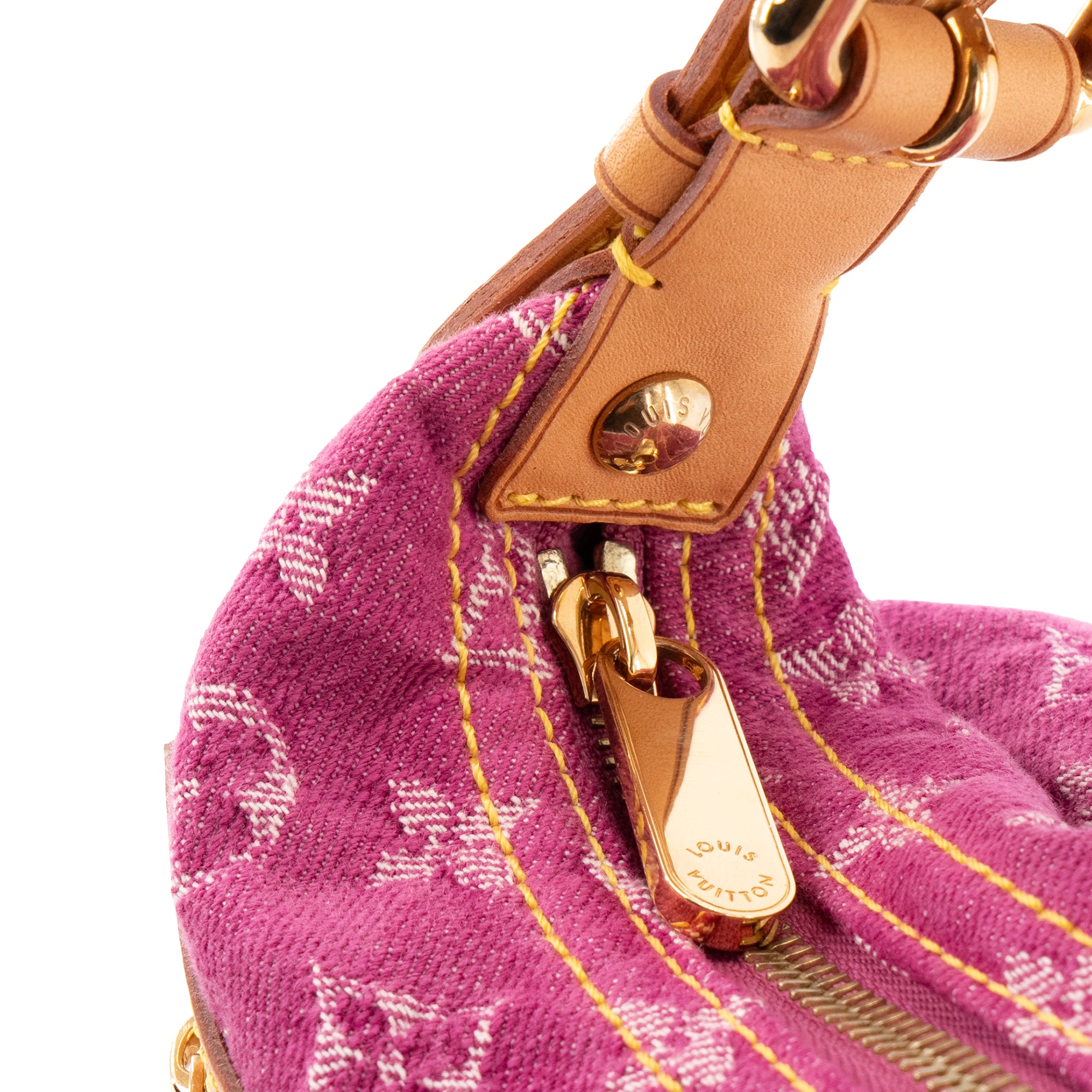 LOUIS VUITTON - Sac à bandoulière Baggy Louis Vuitton en denim rose