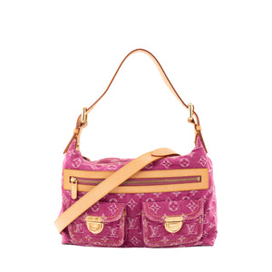 LOUIS VUITTON - Sac à bandoulière Baggy Louis Vuitton en denim rose