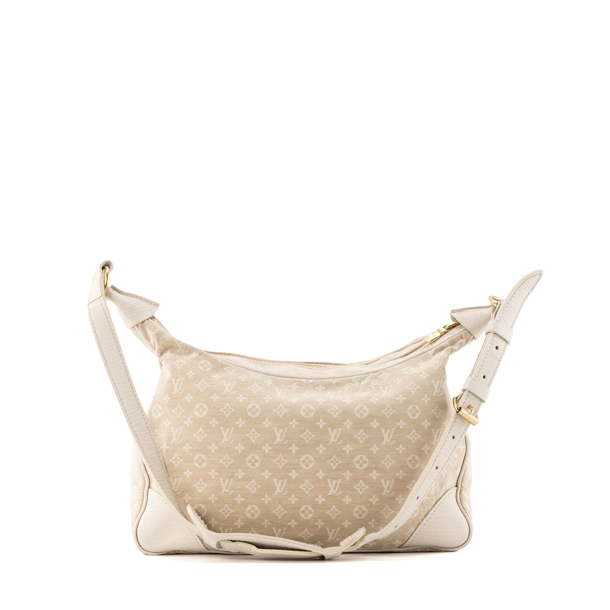 LOUIS VUITTON - Sac à bandoulière Boulogne Louis Vuitton en toile monogrammée beige vintage