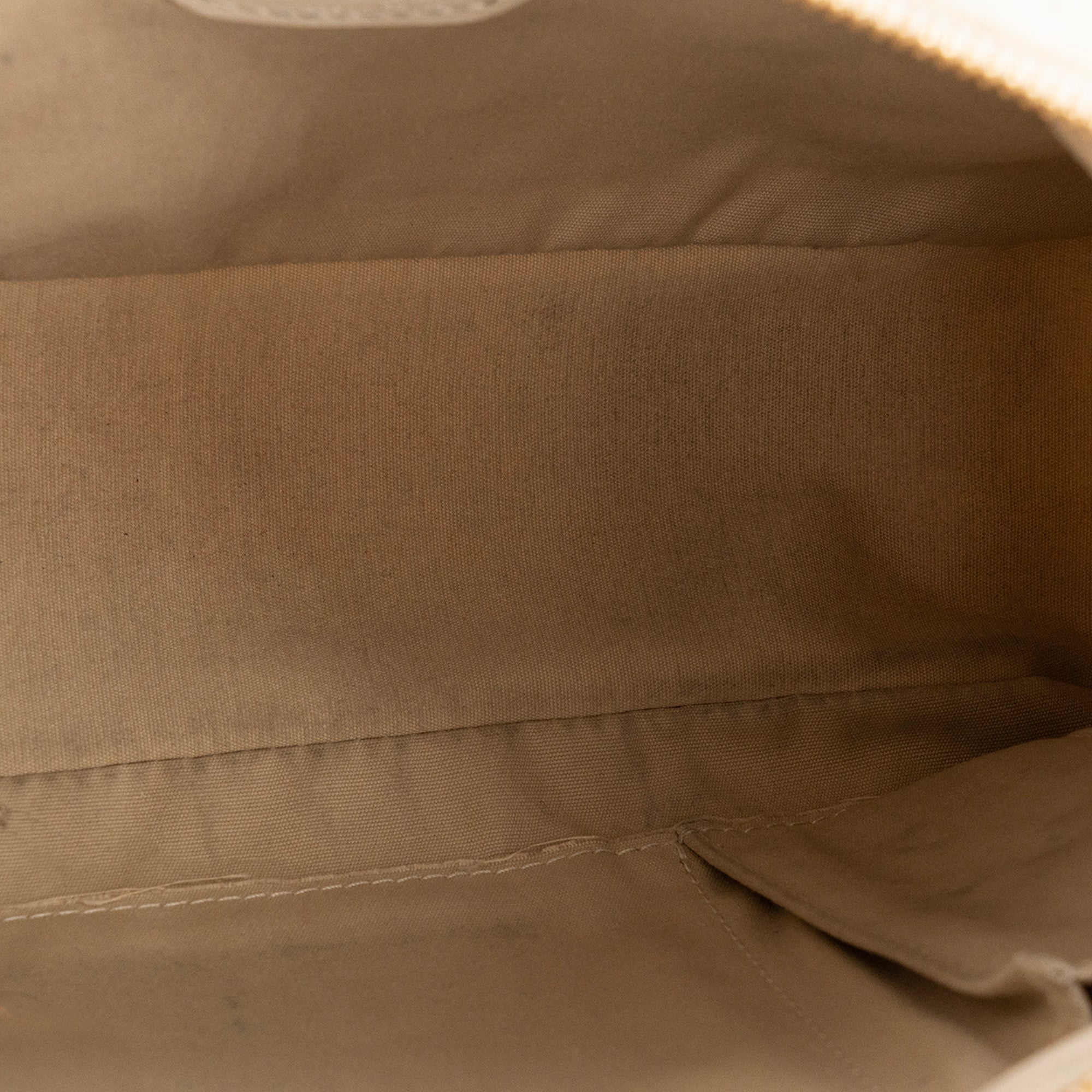 LOUIS VUITTON - Sac à bandoulière Boulogne Louis Vuitton en toile monogrammée beige vintage