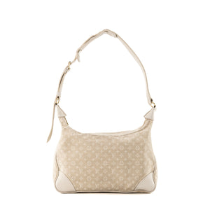 LOUIS VUITTON - Sac à bandoulière Boulogne Louis Vuitton en toile monogrammée beige vintage