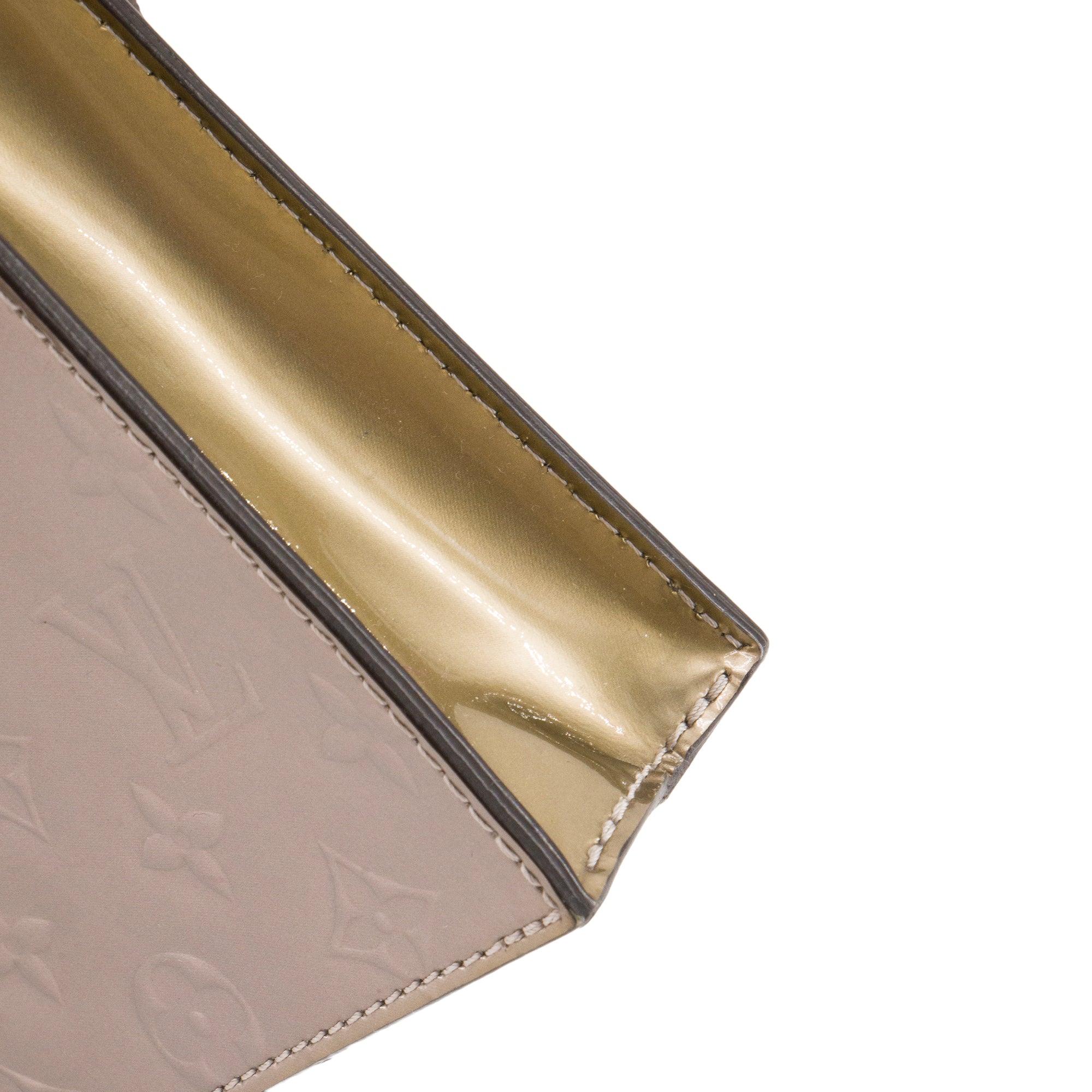 LOUIS VUITTON - Sac à bandoulière Cabas Plat PM Louis Vuitton en cuir verni silver et gold édition limitée