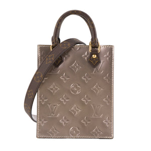 LOUIS VUITTON - Sac à bandoulière Cabas Plat PM Louis Vuitton en cuir verni silver et gold édition limitée