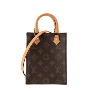 LOUIS VUITTON - Sac à bandoulière Cabas Plat PM Louis Vuitton en toile monogrammée