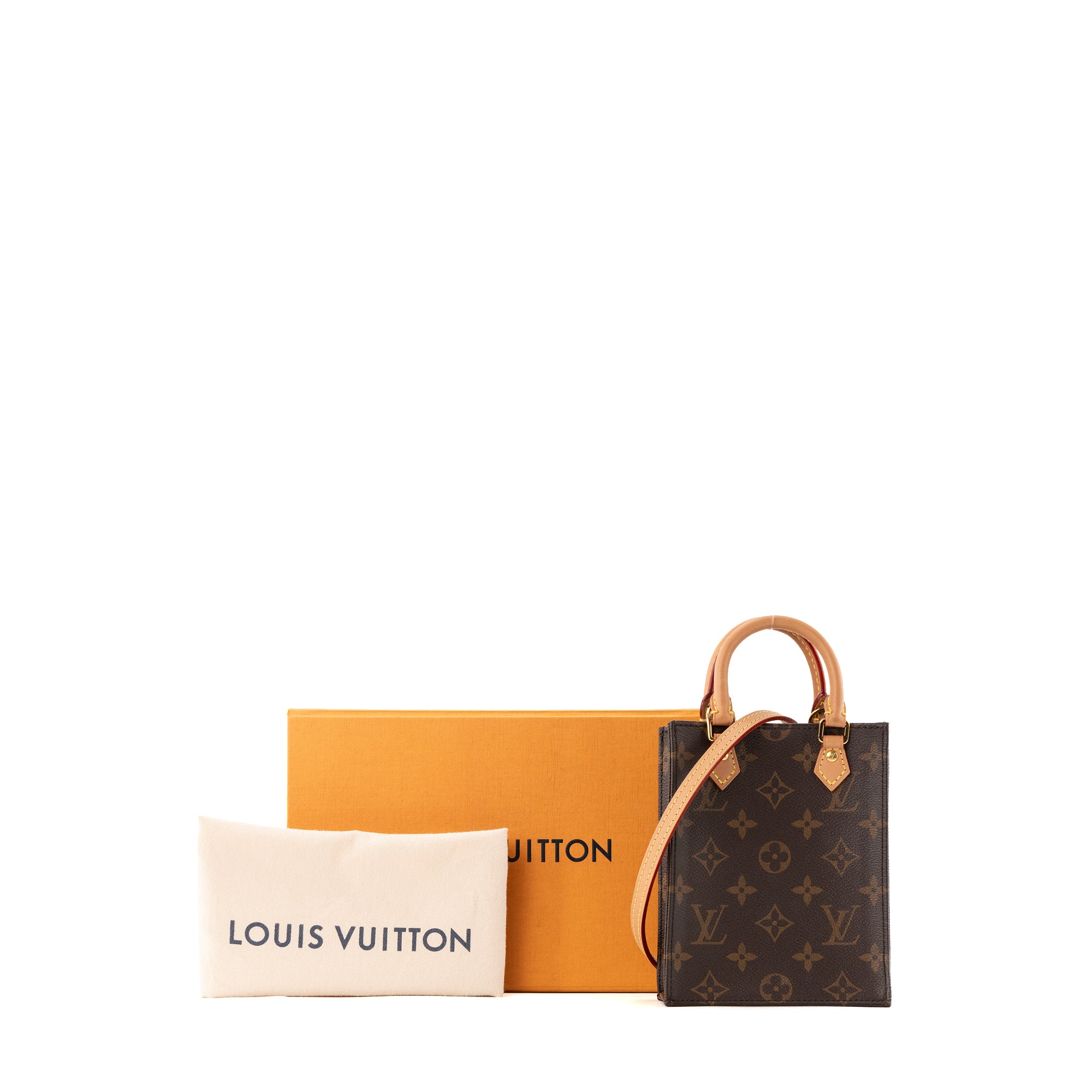 LOUIS VUITTON - Sac à bandoulière Cabas Plat PM Louis Vuitton en toile monogrammée
