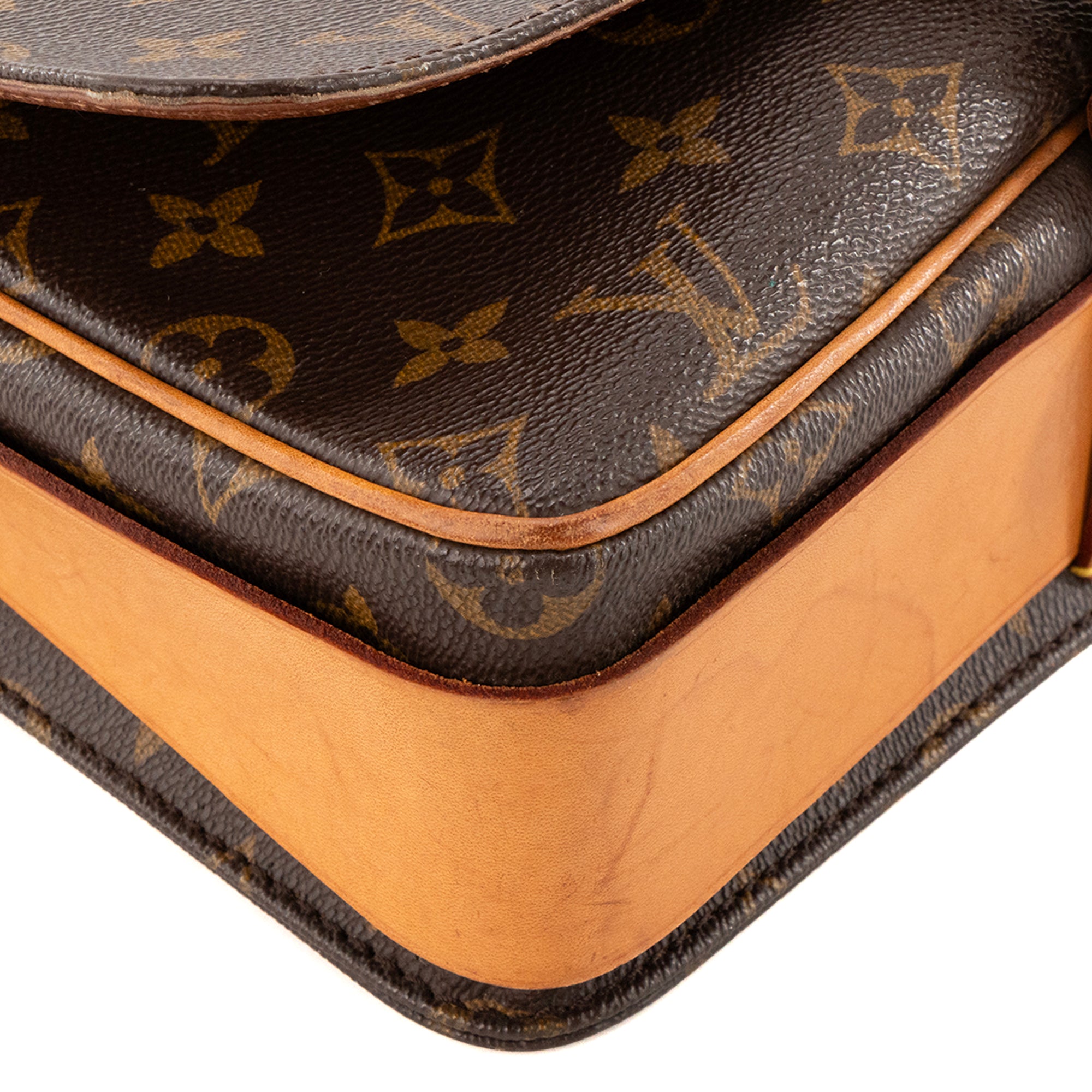 LOUIS VUITTON - Sac à bandoulière Cartouchière Louis vuitton en toile enduite monogrammée vintage