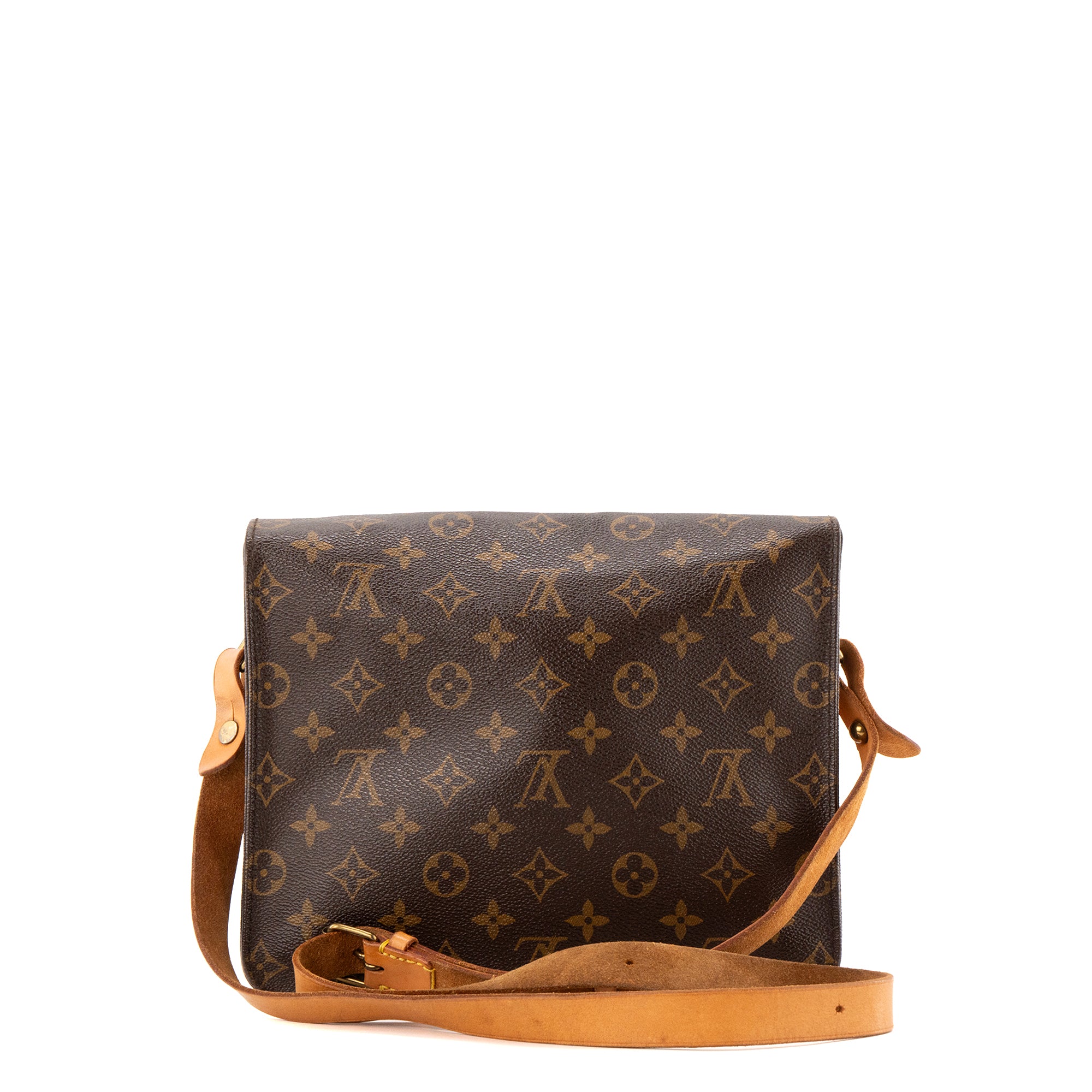 LOUIS VUITTON - Sac à bandoulière Cartouchière Louis vuitton en toile enduite monogrammée vintage