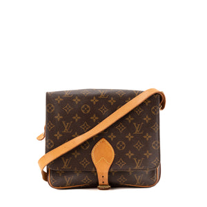 LOUIS VUITTON - Sac à bandoulière Cartouchière Louis vuitton en toile enduite monogrammée vintage