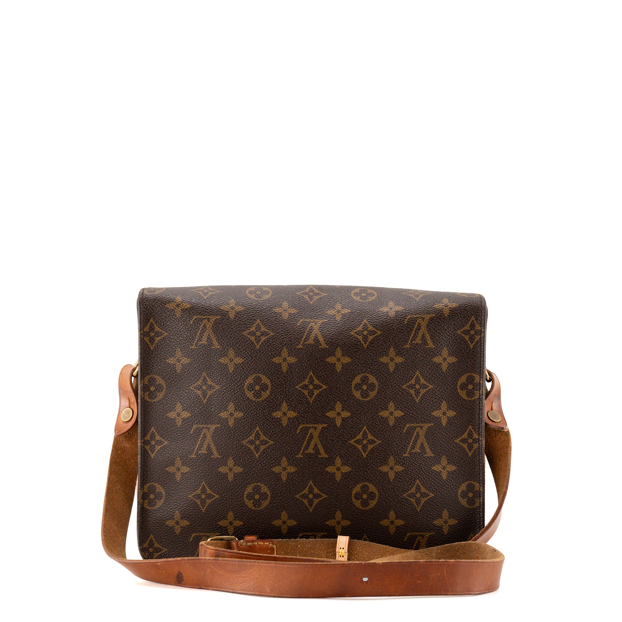 LOUIS VUITTON - Sac à bandoulière Cartouchière Louis vuitton en toile monogrammée vintage