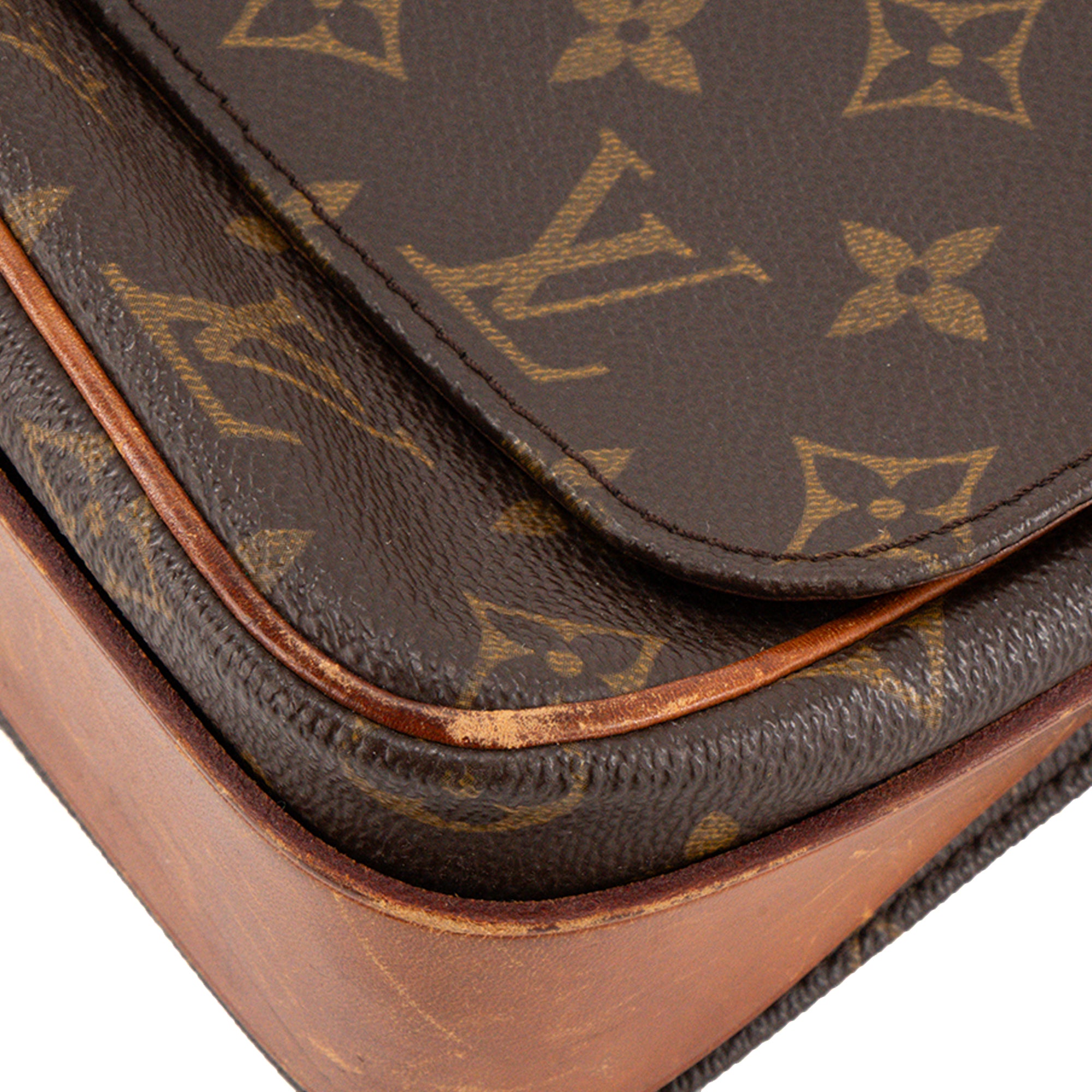 LOUIS VUITTON - Sac à bandoulière Cartouchière Louis vuitton en toile monogrammée vintage