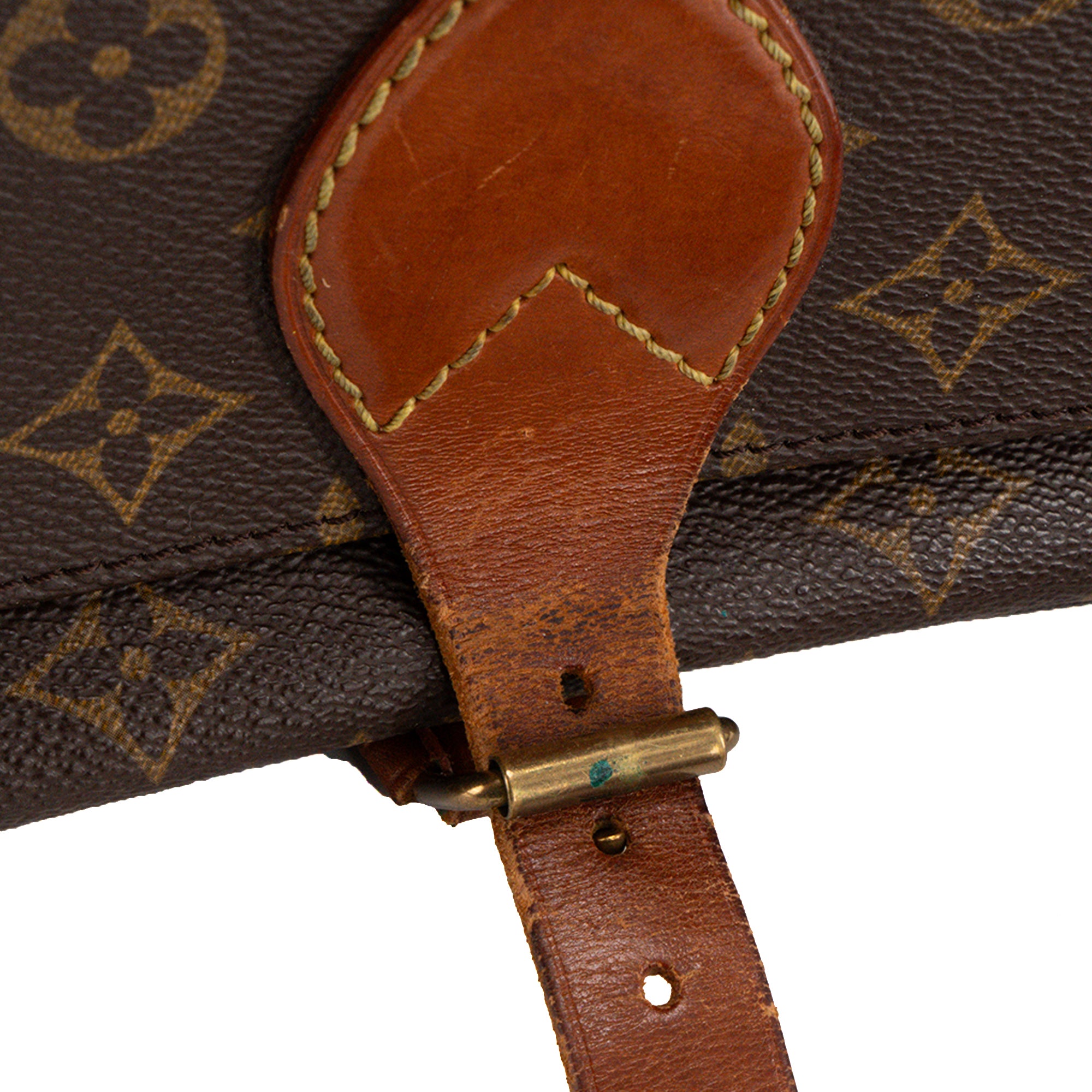 LOUIS VUITTON - Sac à bandoulière Cartouchière Louis vuitton en toile monogrammée vintage