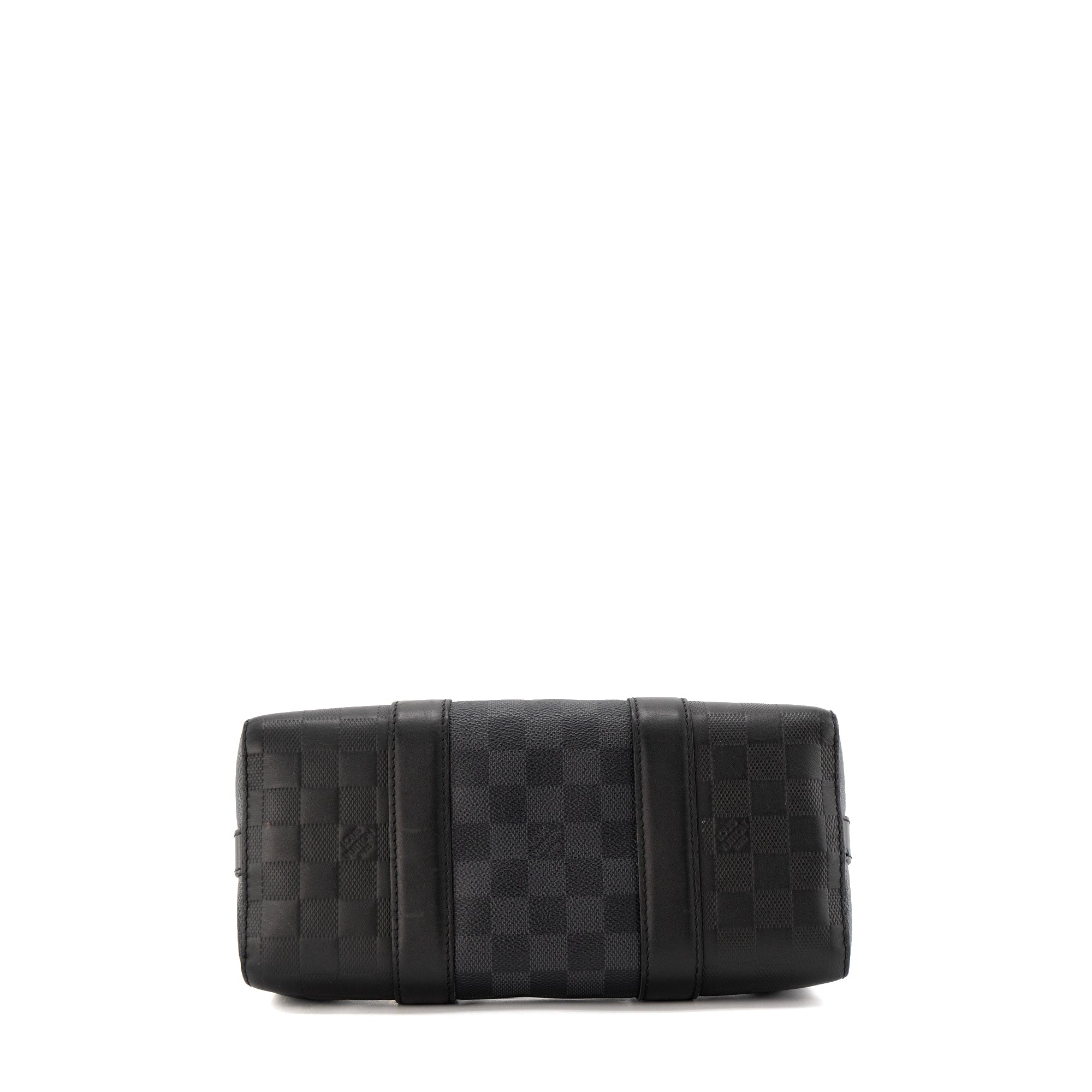 LOUIS VUITTON - Sac à bandoulière City Keepall Louis Vuitton en cuir damier noir édition limitée