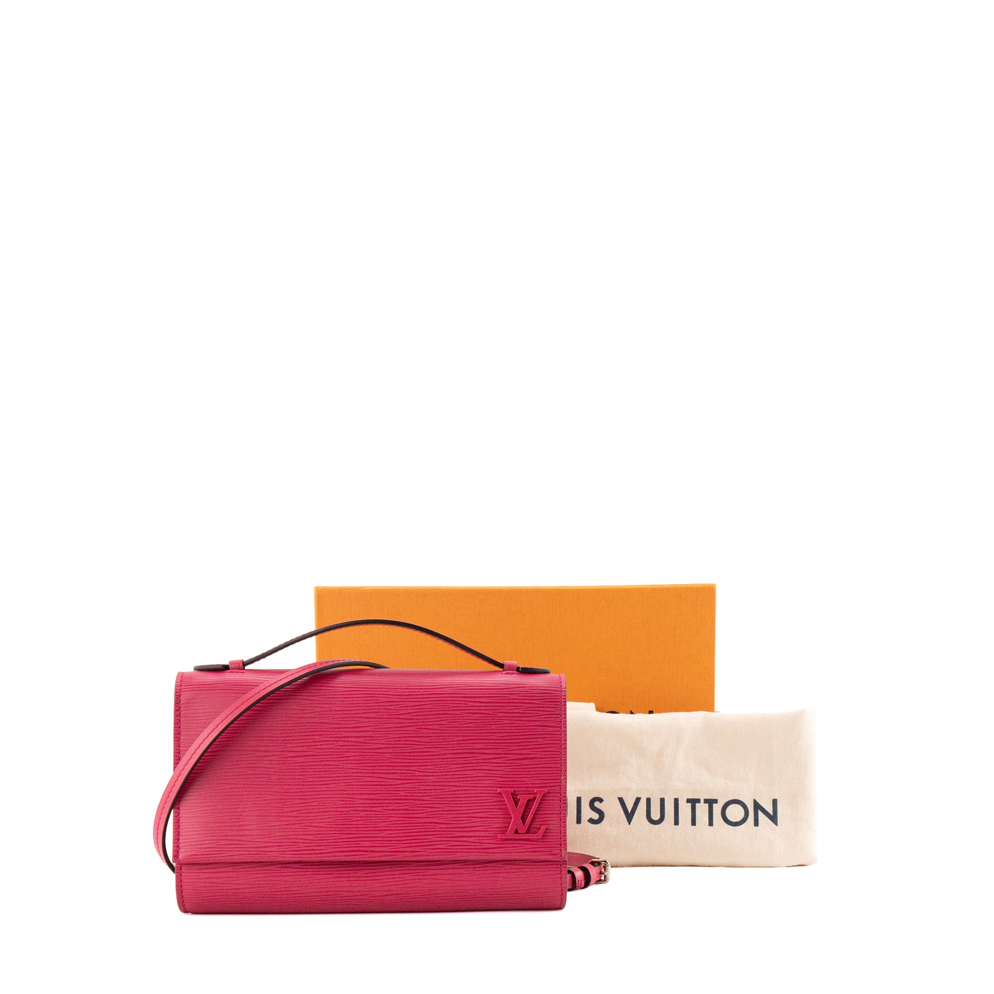 LOUIS VUITTON - Sac à bandoulière Clery Louis Vuitton en cuir épi rose