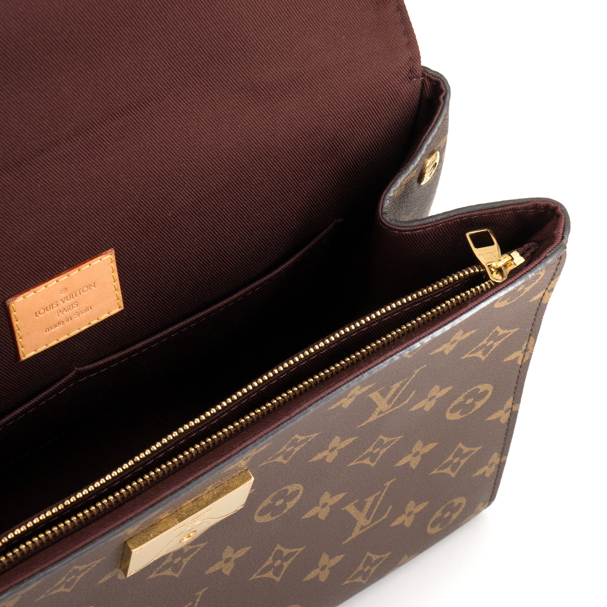 LOUIS VUITTON - Sac à bandoulière Cluny MM Louis Vuitton en toile monogrammée marron