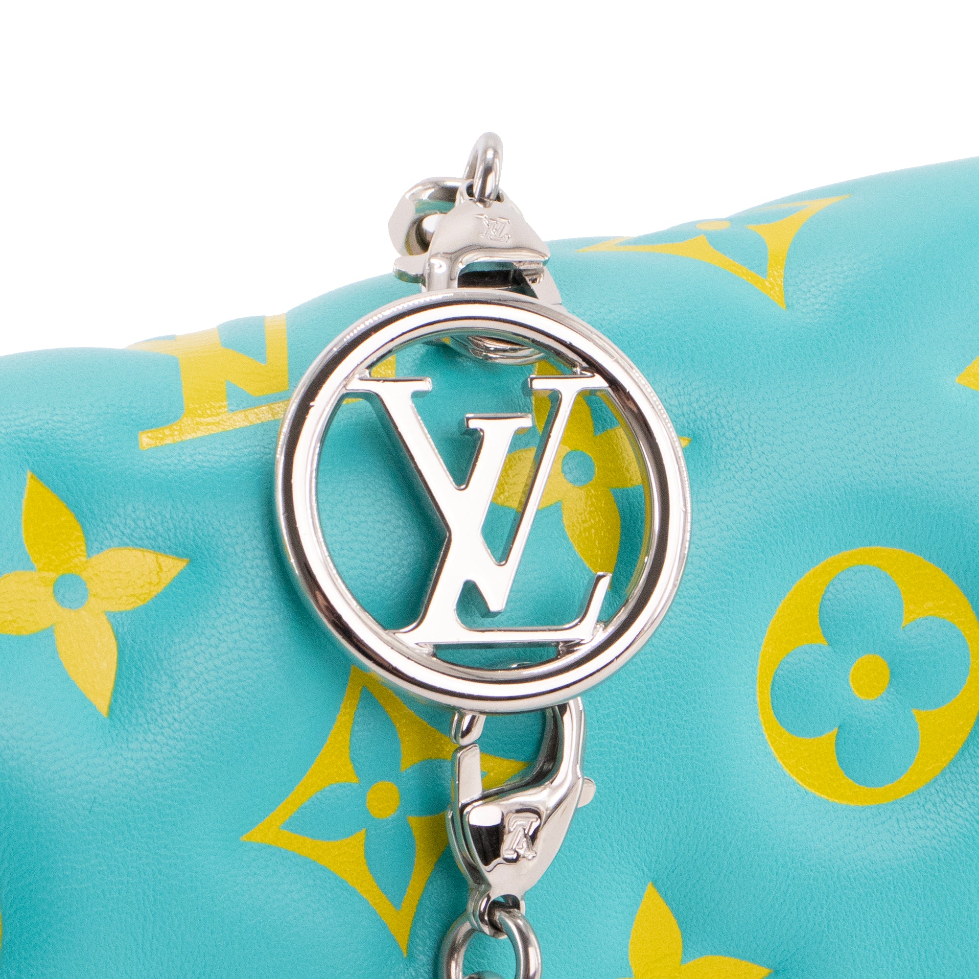 LOUIS VUITTON - Sac à bandoulière Coussin Louis Vuitton en cuir bleu et jaune