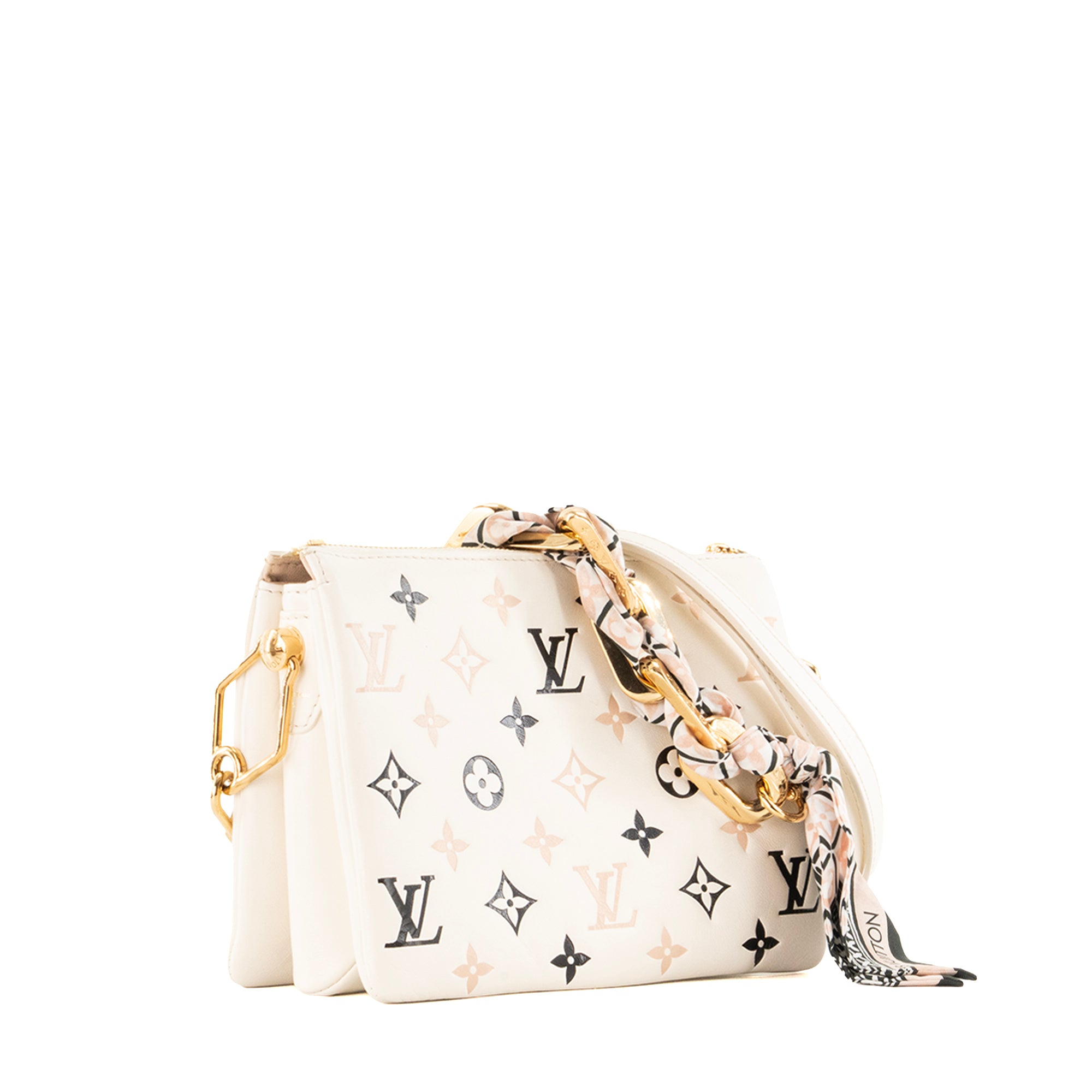 LOUIS VUITTON - Sac à bandoulière Coussin PM Louis Vuitton en cuir beige édition limitée