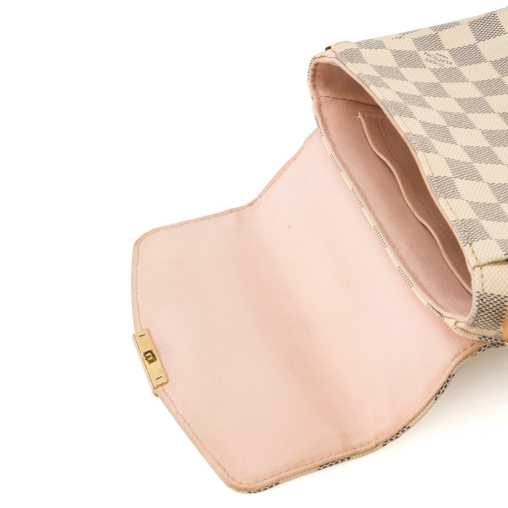 LOUIS VUITTON - Sac à bandoulière Croisette Louis Vuitton en toile enduite damier azur