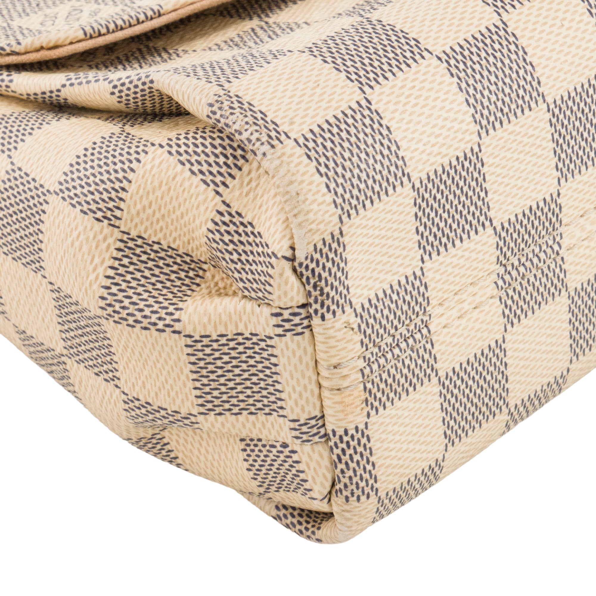 LOUIS VUITTON - Sac à bandoulière Croisette Louis Vuitton en toile enduite damier azur