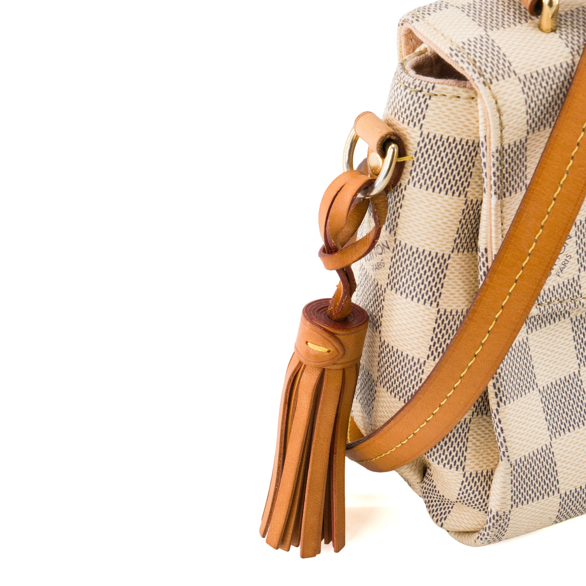 LOUIS VUITTON - Sac à bandoulière Croisette Louis Vuitton en toile enduite damier azur