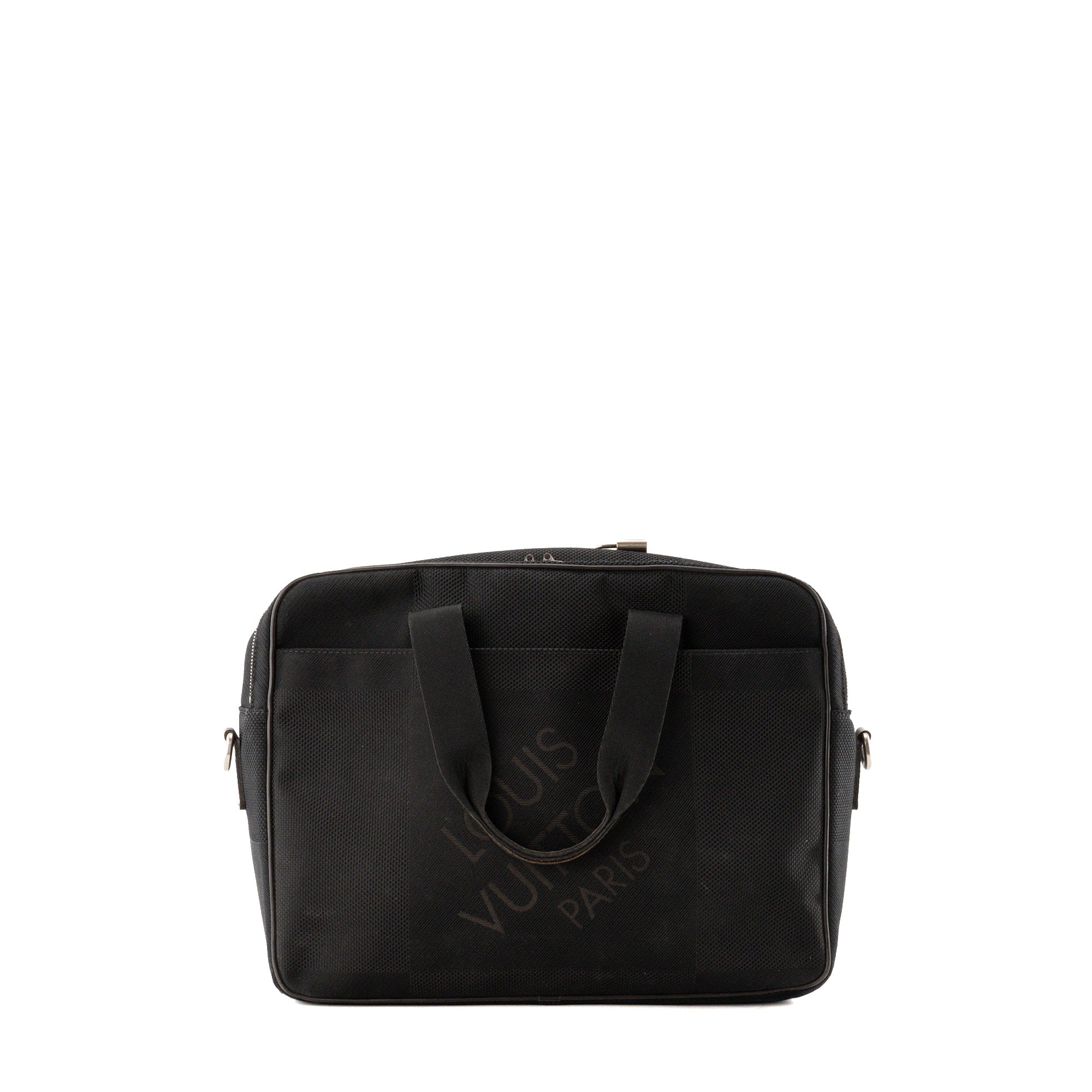 LOUIS VUITTON - Sac à bandoulière Damier Géant Louis Vuitton en toile noire