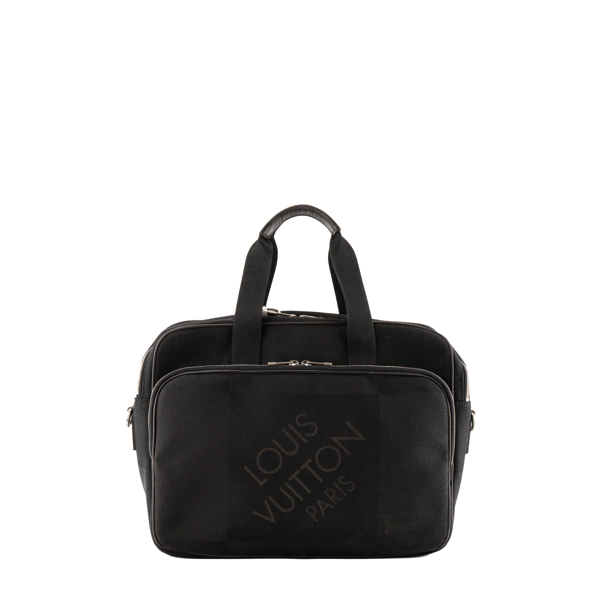 LOUIS VUITTON - Sac à bandoulière Damier Géant Louis Vuitton en toile noire