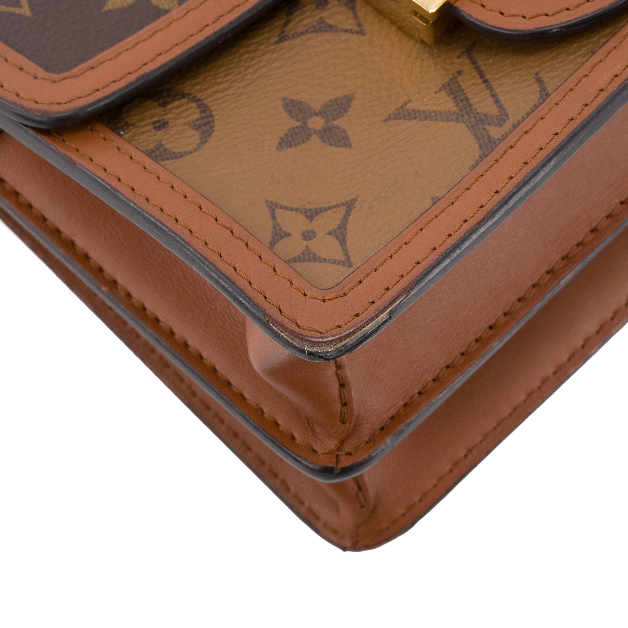 LOUIS VUITTON - Sac à bandoulière Dauphine mini Louis Vuitton en toile enduite monogrammée