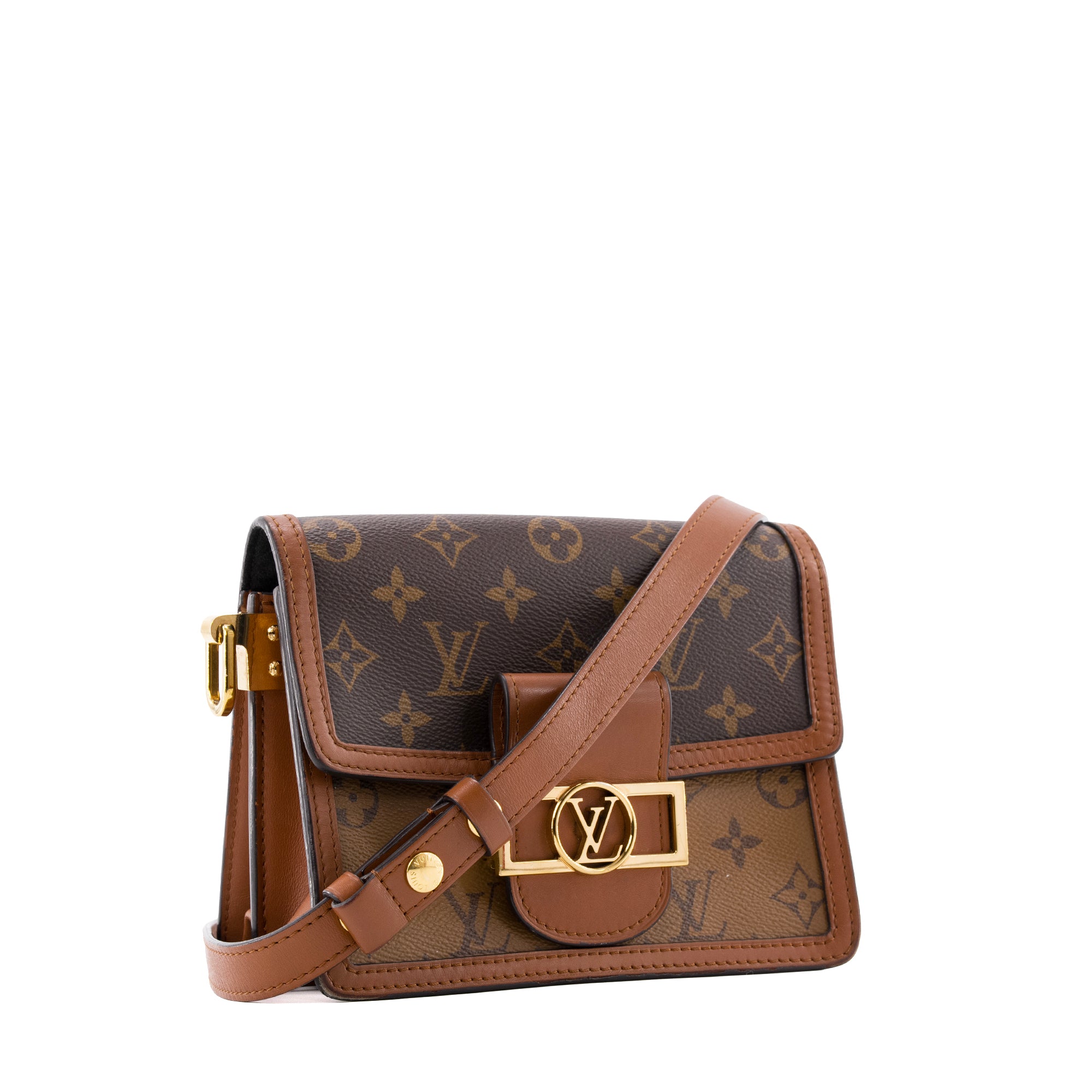 LOUIS VUITTON - Sac à bandoulière Dauphine mini Louis Vuitton en toile enduite monogrammée