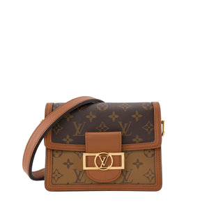 LOUIS VUITTON - Sac à bandoulière Dauphine Mini Louis Vuitton en toile enduite monogrammée