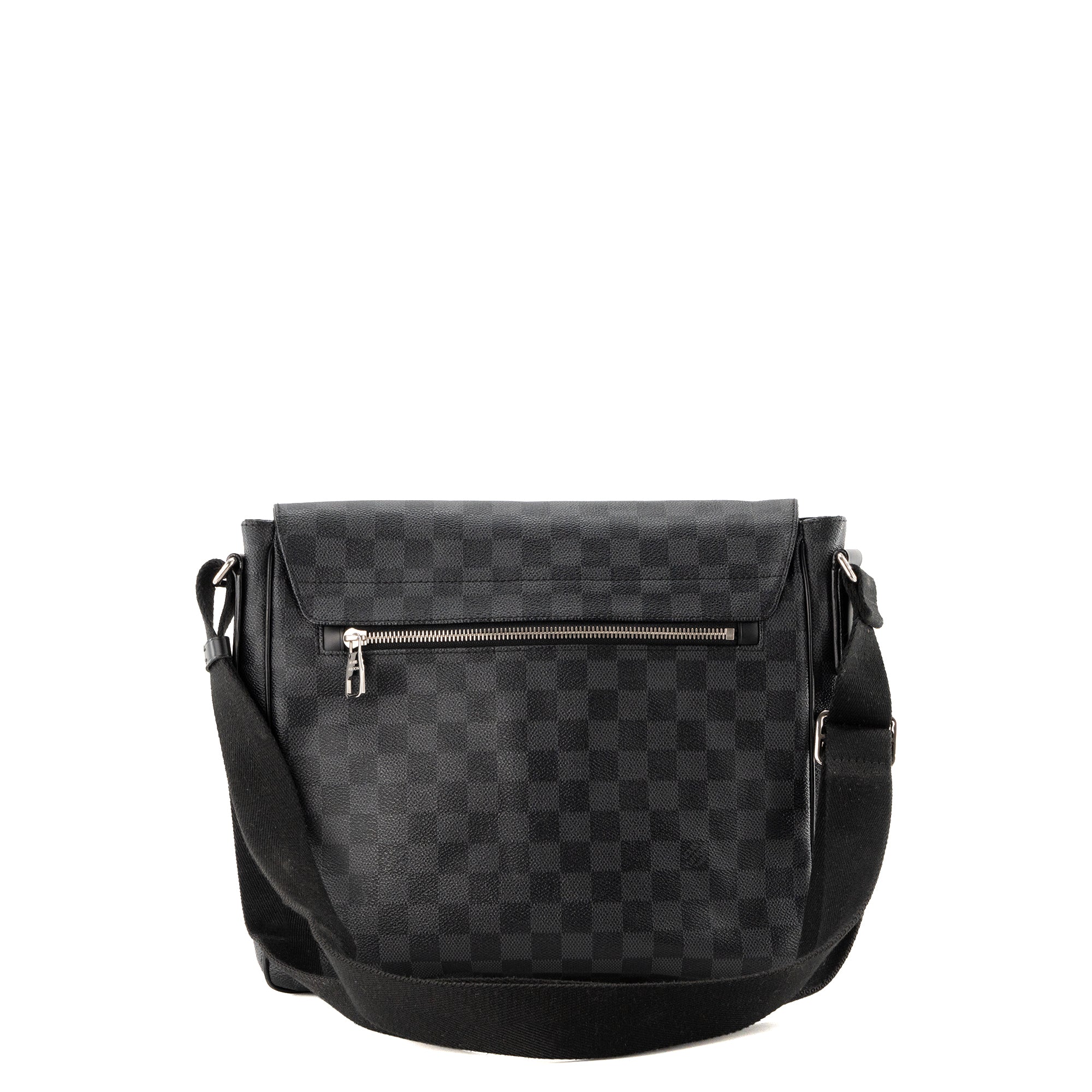 LOUIS VUITTON - Sac à bandoulière District Louis Vuitton en toile damier graphite