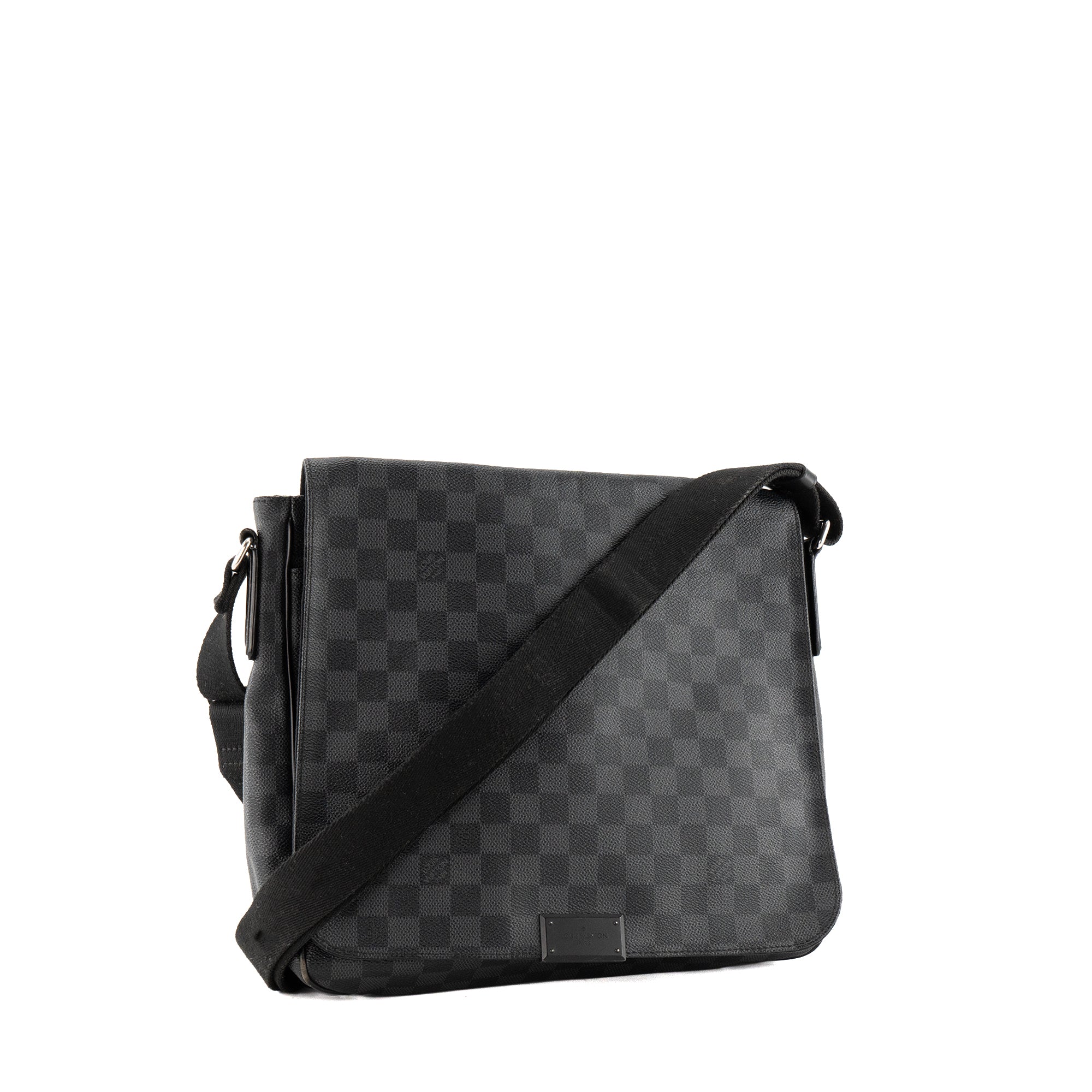 LOUIS VUITTON - Sac à bandoulière District Louis Vuitton en toile damier graphite