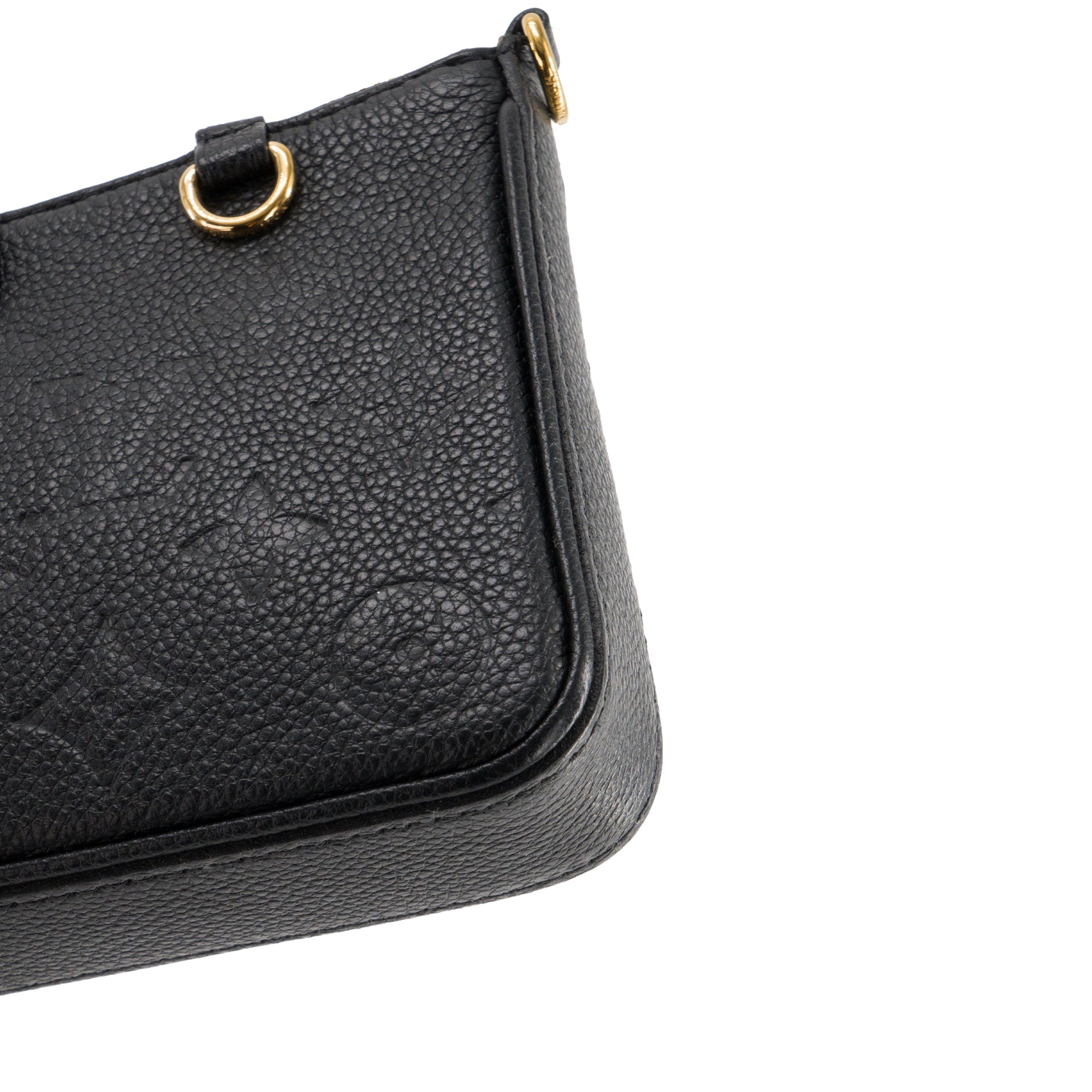 LOUIS VUITTON - Sac à bandoulière Easy Pouch On Strap Louis Vuitton en cuir grainé embossé noir