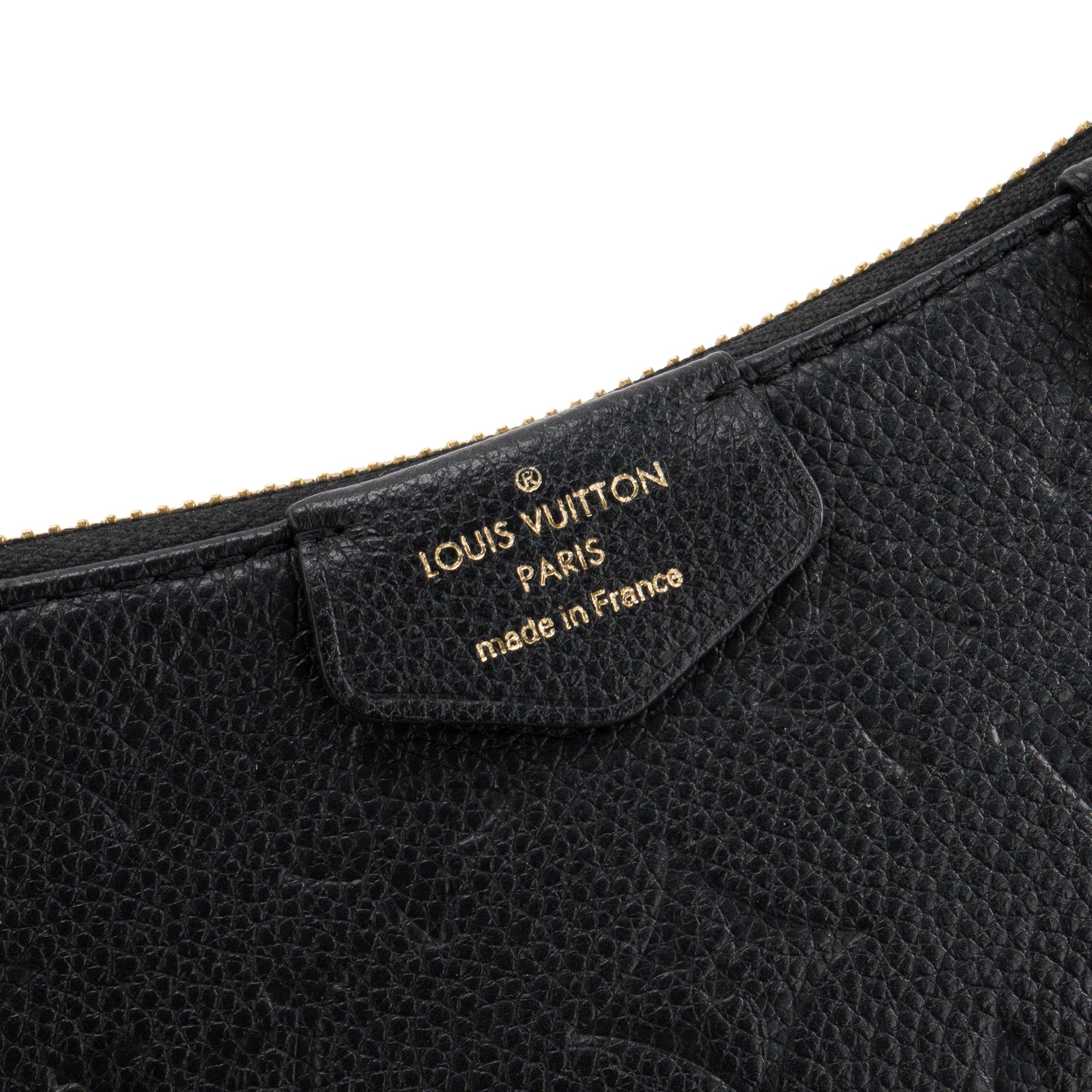 LOUIS VUITTON - Sac à bandoulière Easy Pouch On Strap Louis Vuitton en cuir grainé embossé noir