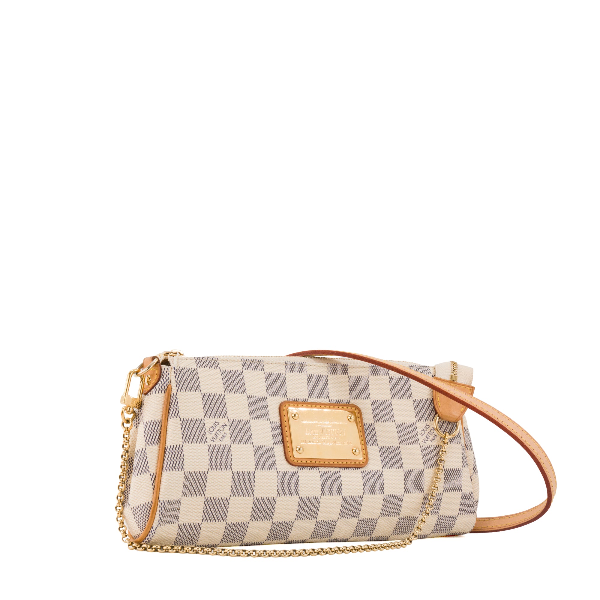 LOUIS VUITTON - Sac à bandoulière Eva Louis Vuitton en toile enduite damier azur