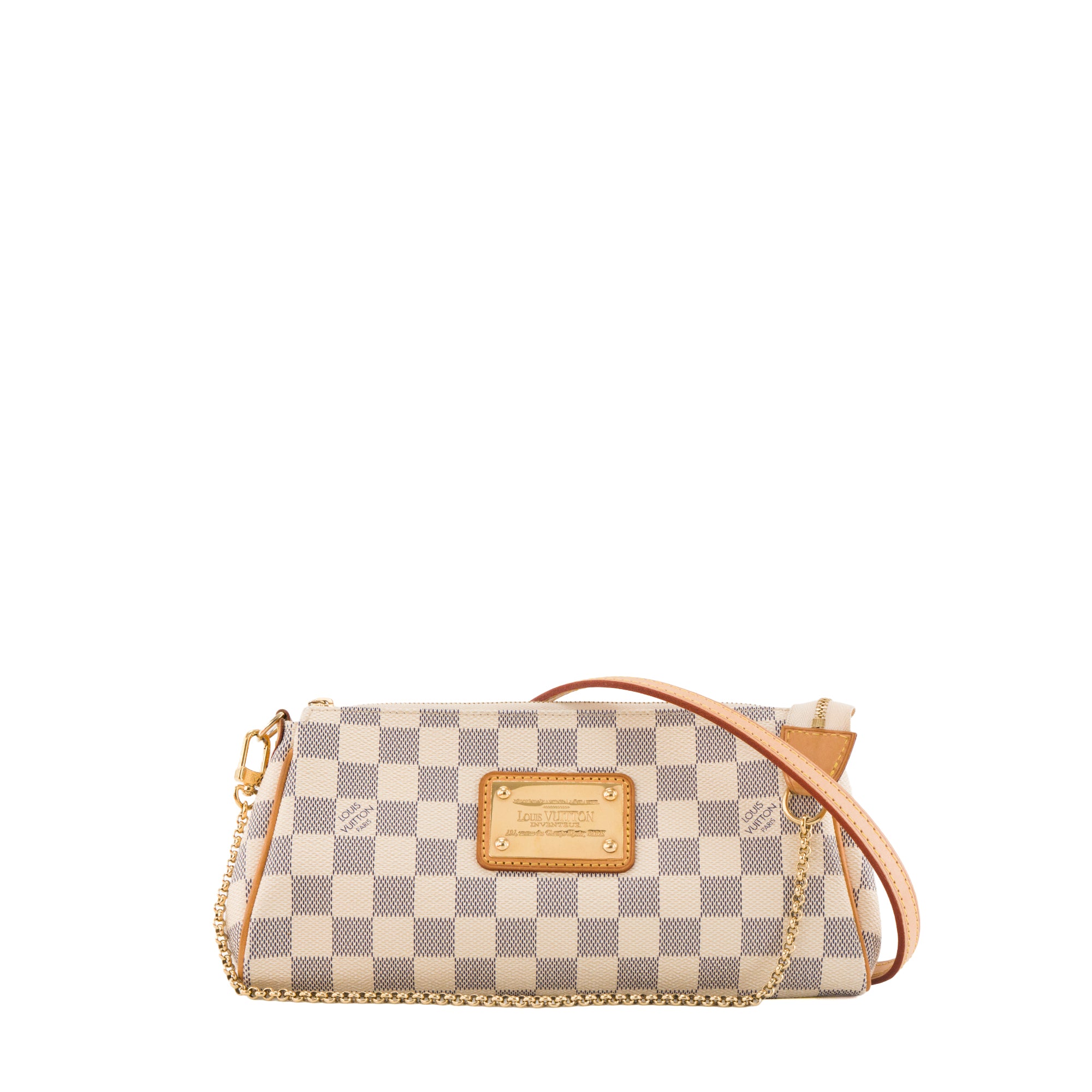 LOUIS VUITTON - Sac à bandoulière Eva Louis Vuitton en toile enduite damier azur