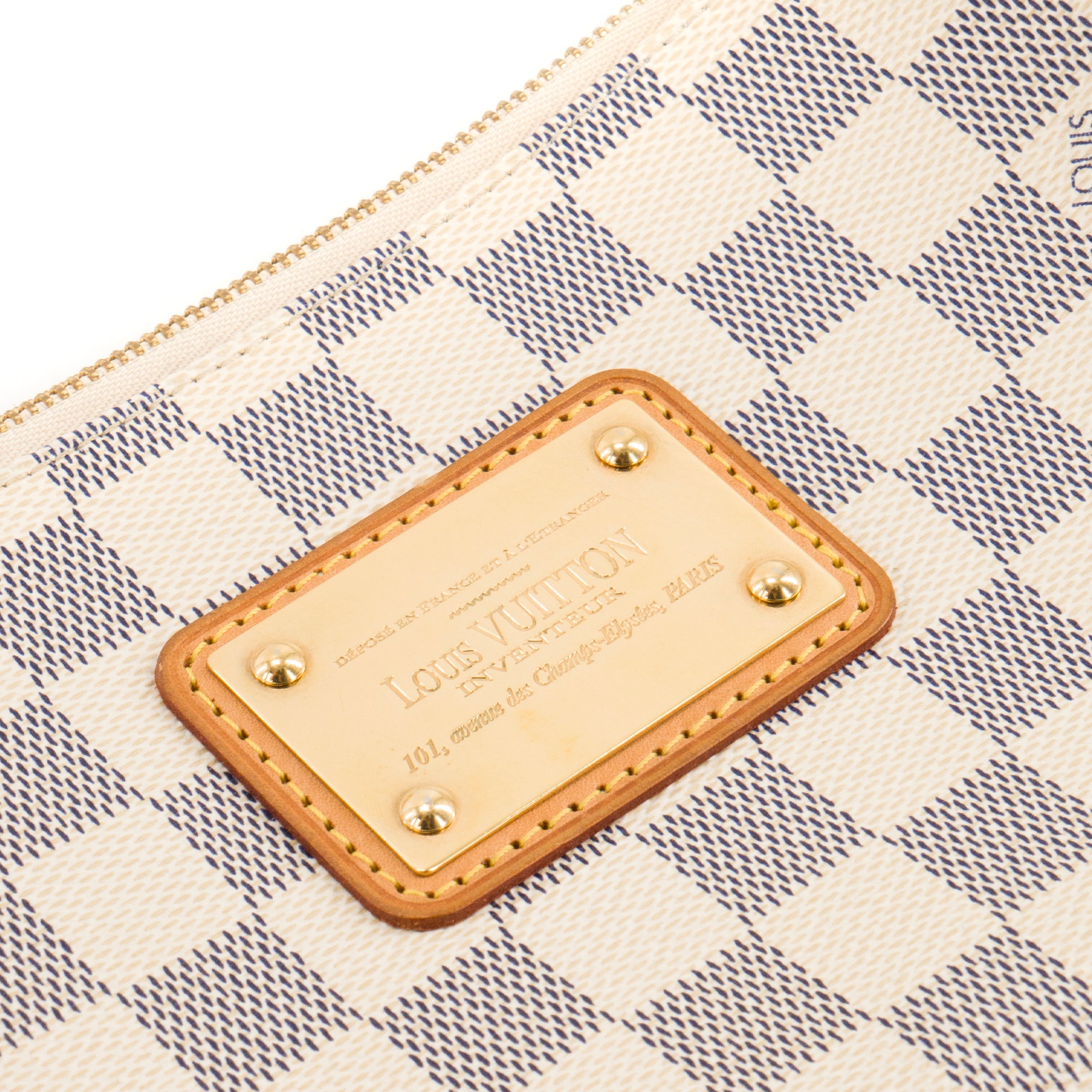 LOUIS VUITTON - Sac à bandoulière Eva Louis Vuitton en toile enduite damier azur