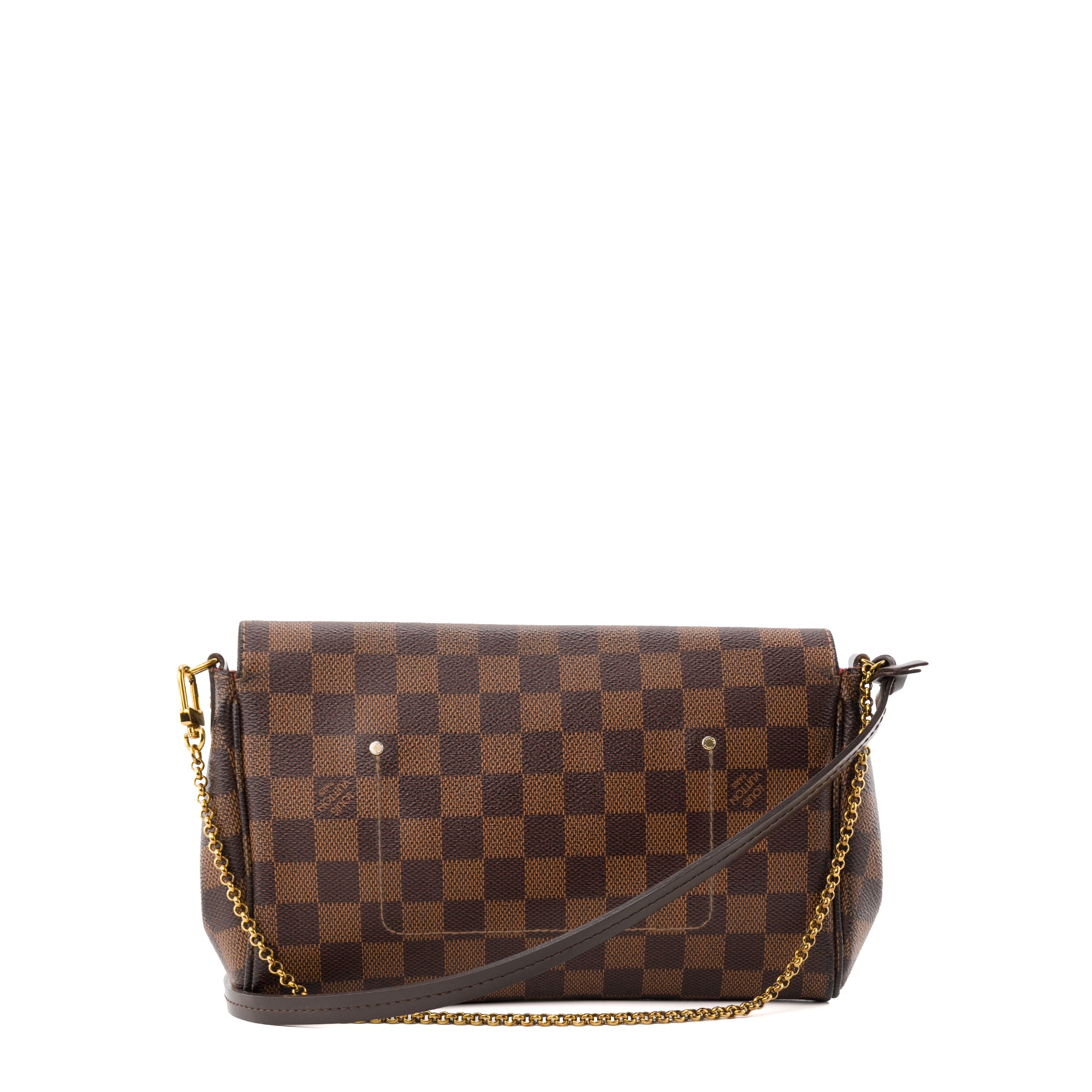 LOUIS VUITTON - Sac à bandoulière Favorite Louis Vuitton en toile enduite damier ébène