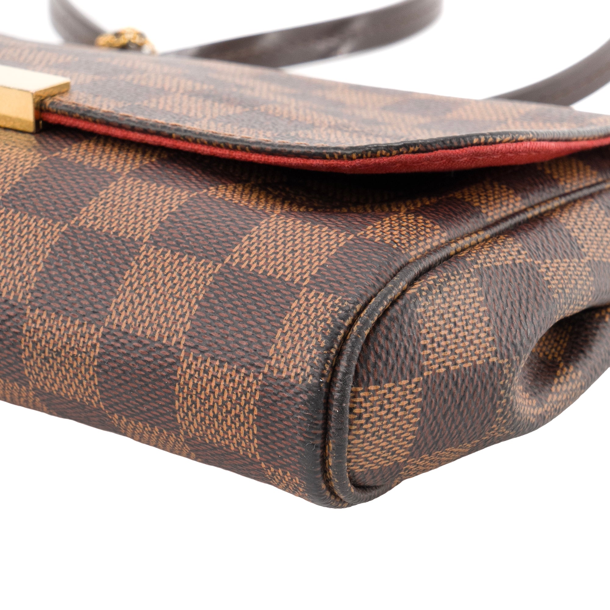 LOUIS VUITTON - Sac à bandoulière Favorite Louis Vuitton en toile enduite damier ébène