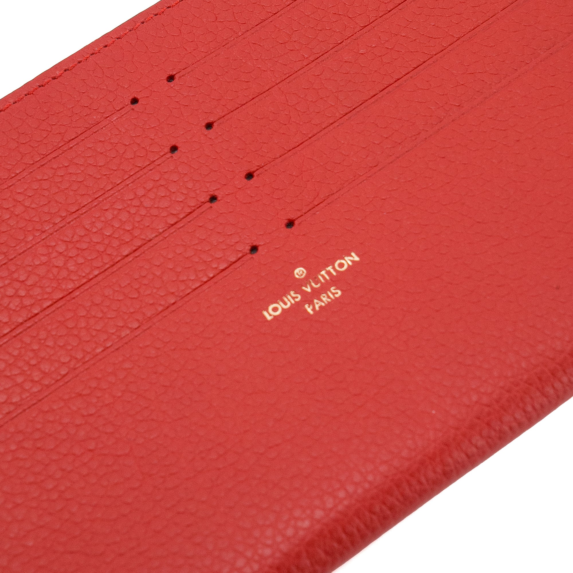 LOUIS VUITTON - Sac à bandoulière Félicie Louis Vuitton en cuir empreinte rouge