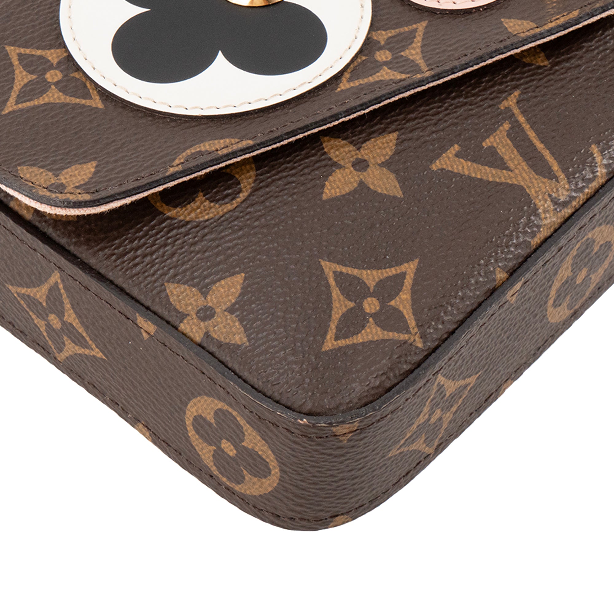 LOUIS VUITTON - Sac à bandoulière Felicie Valentine dog Louis Vuitton en toile enduite monogrammée édition limitée