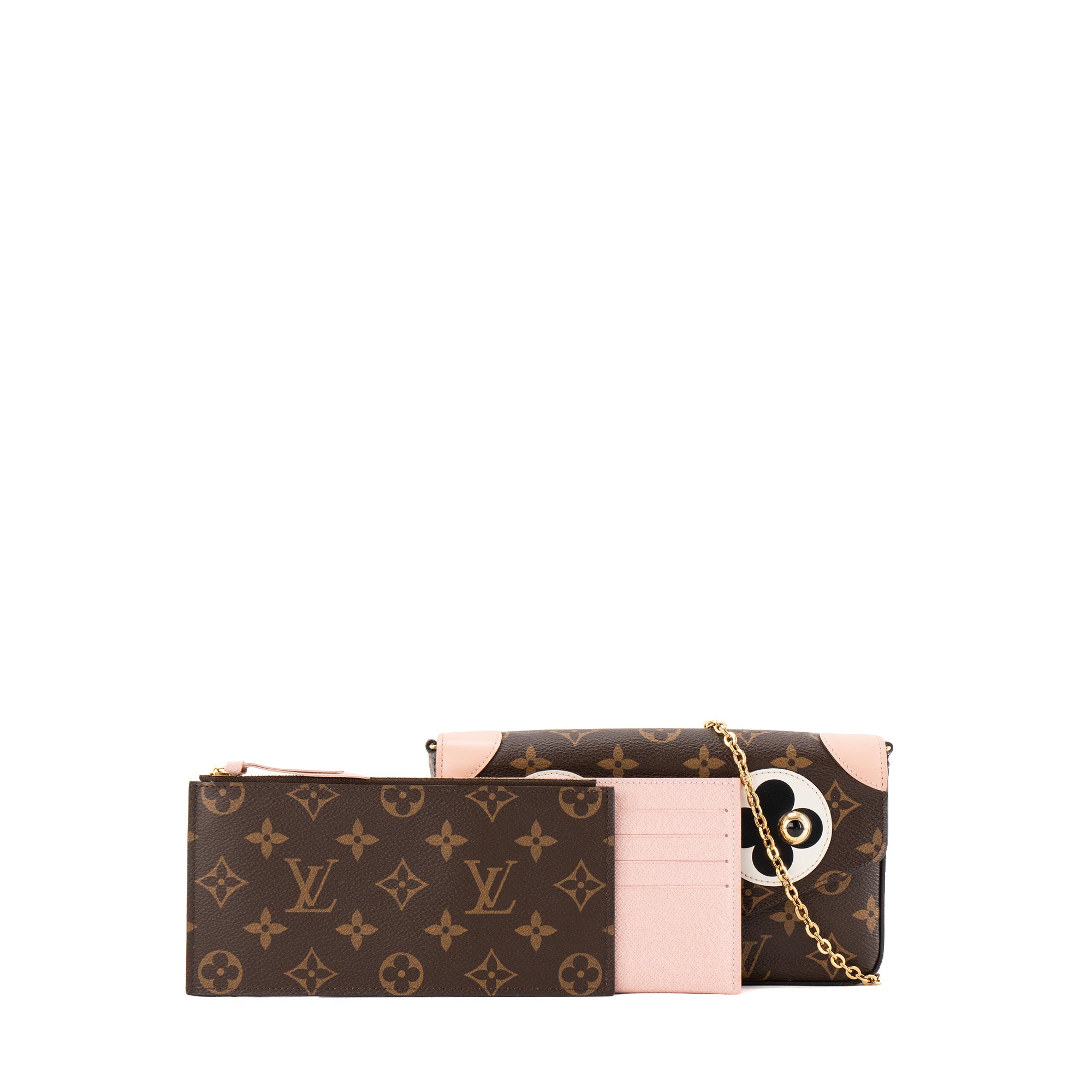 LOUIS VUITTON - Sac à bandoulière Felicie Valentine dog Louis Vuitton en toile enduite monogrammée édition limitée