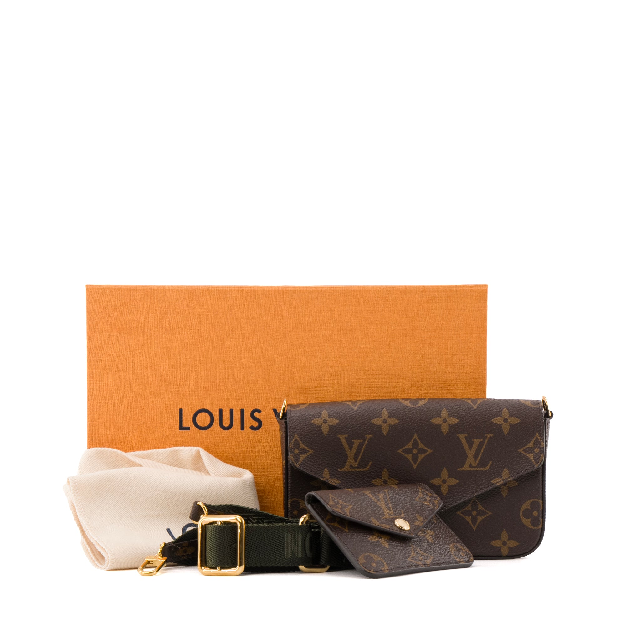 LOUIS VUITTON - Sac à bandoulière Félicie Strap & Go Louis Vuitton en toile enduite monogrammée