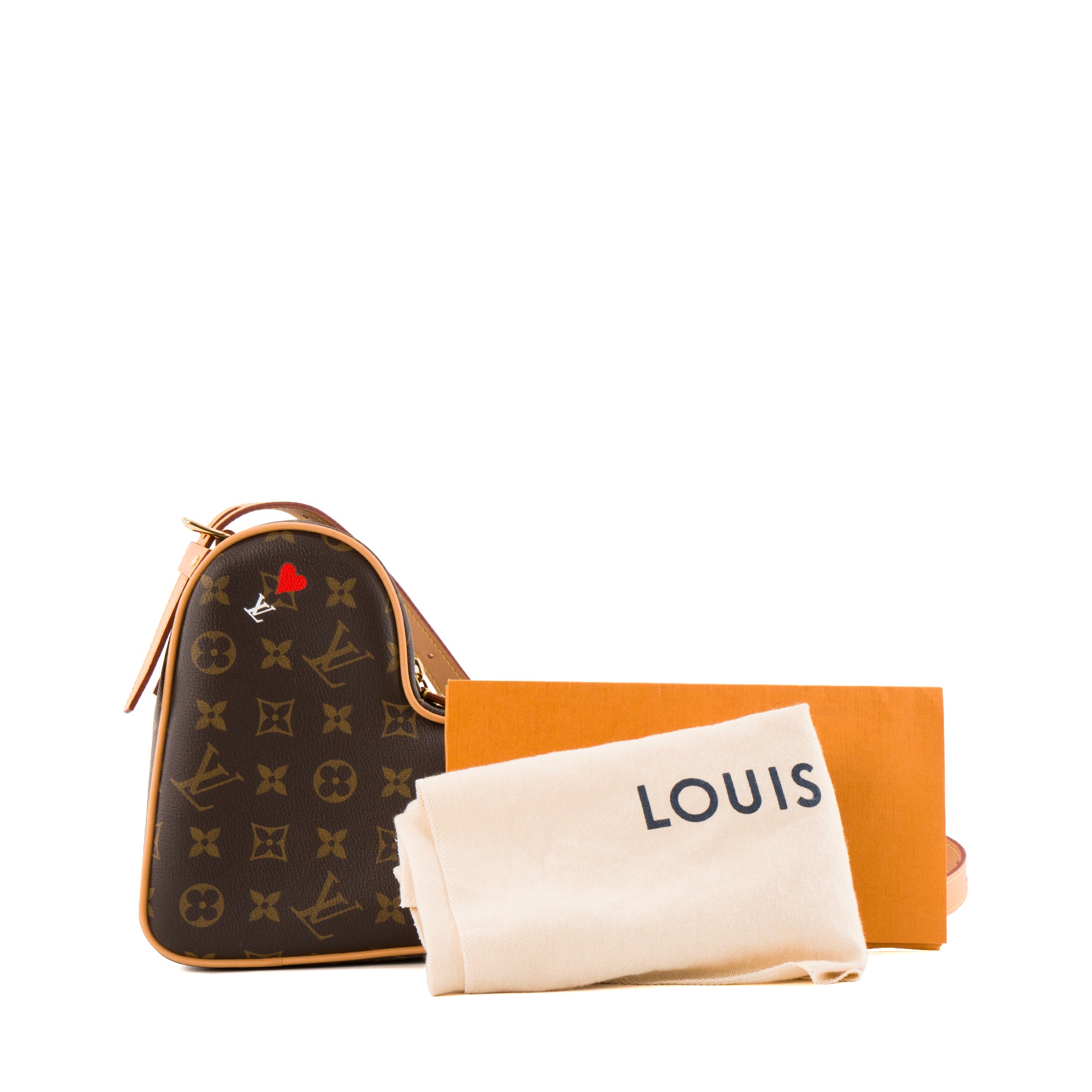 LOUIS VUITTON - Sac à bandoulière Game On Heart Louis Vuitton en toile monogrammée marron