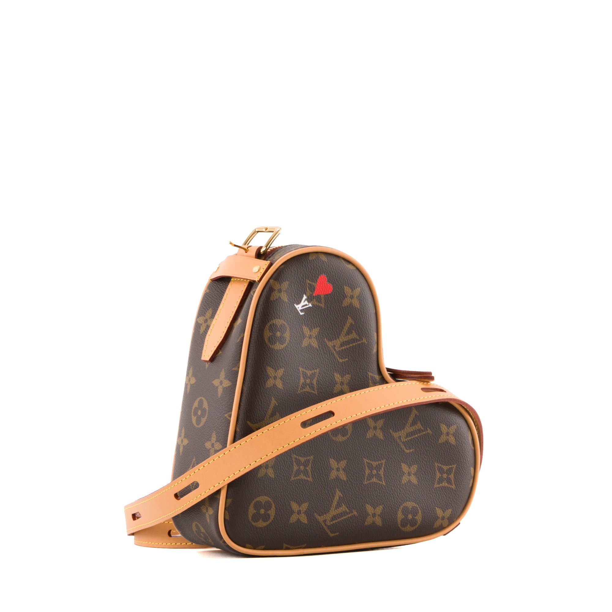 LOUIS VUITTON - Sac à bandoulière Game On Heart Louis Vuitton en toile monogrammée marron