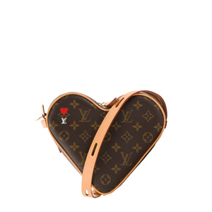 LOUIS VUITTON - Sac à bandoulière Game On Heart Louis Vuitton en toile monogrammée marron