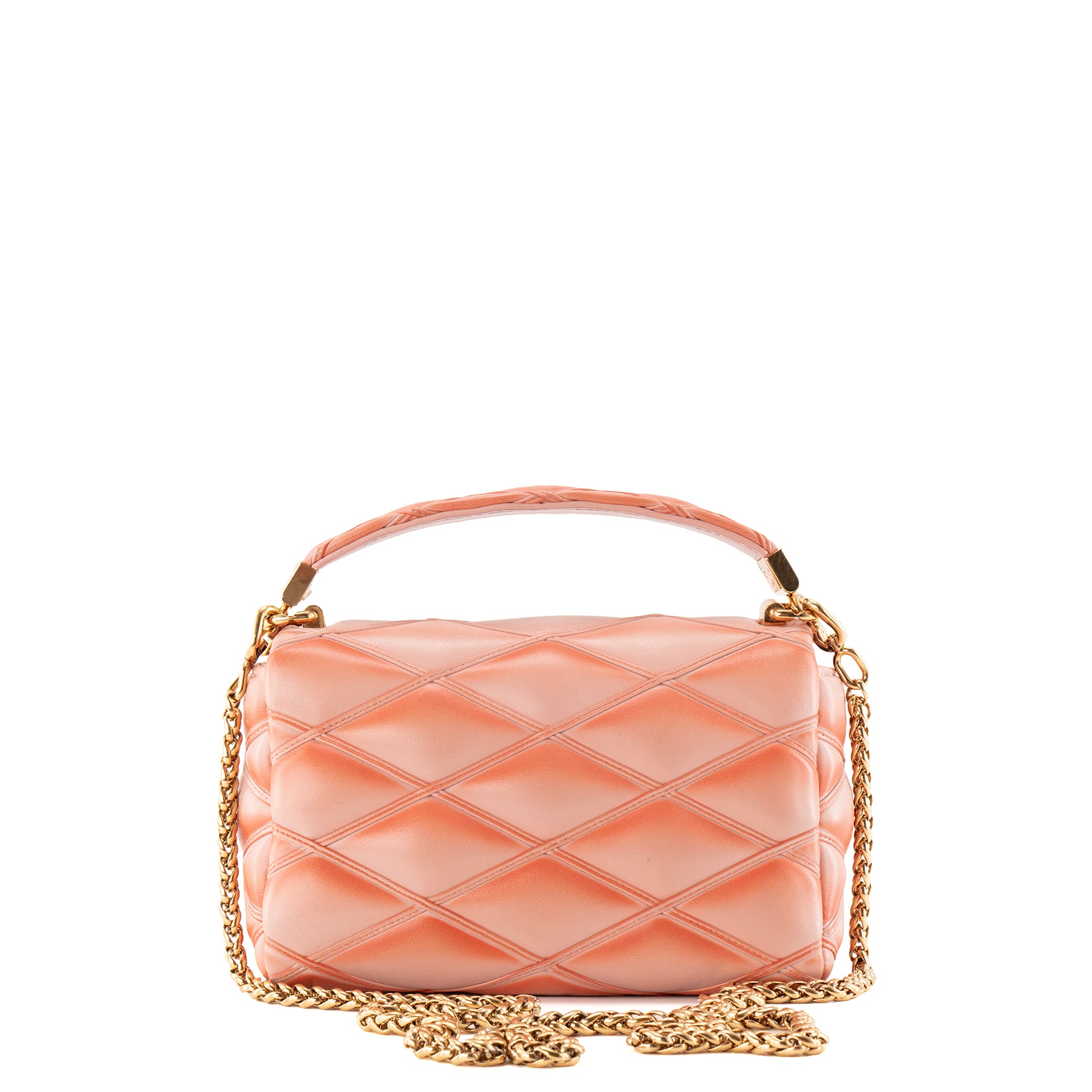 LOUIS VUITTON - Sac à bandoulière GO-14 MM Louis Vuitton en cuir rose corail