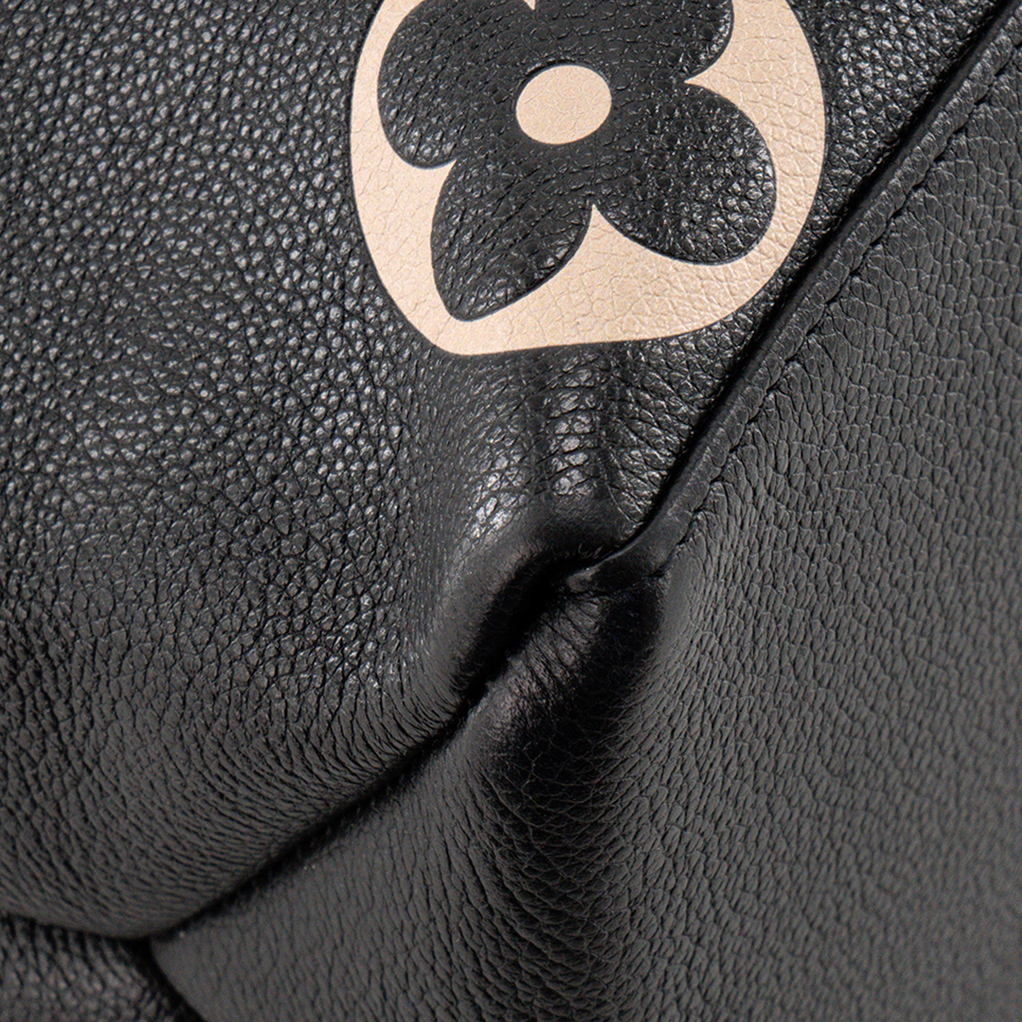 LOUIS VUITTON - Sac à bandoulière Grand Palais Louis Vuitton en cuir empreinte noir et beige