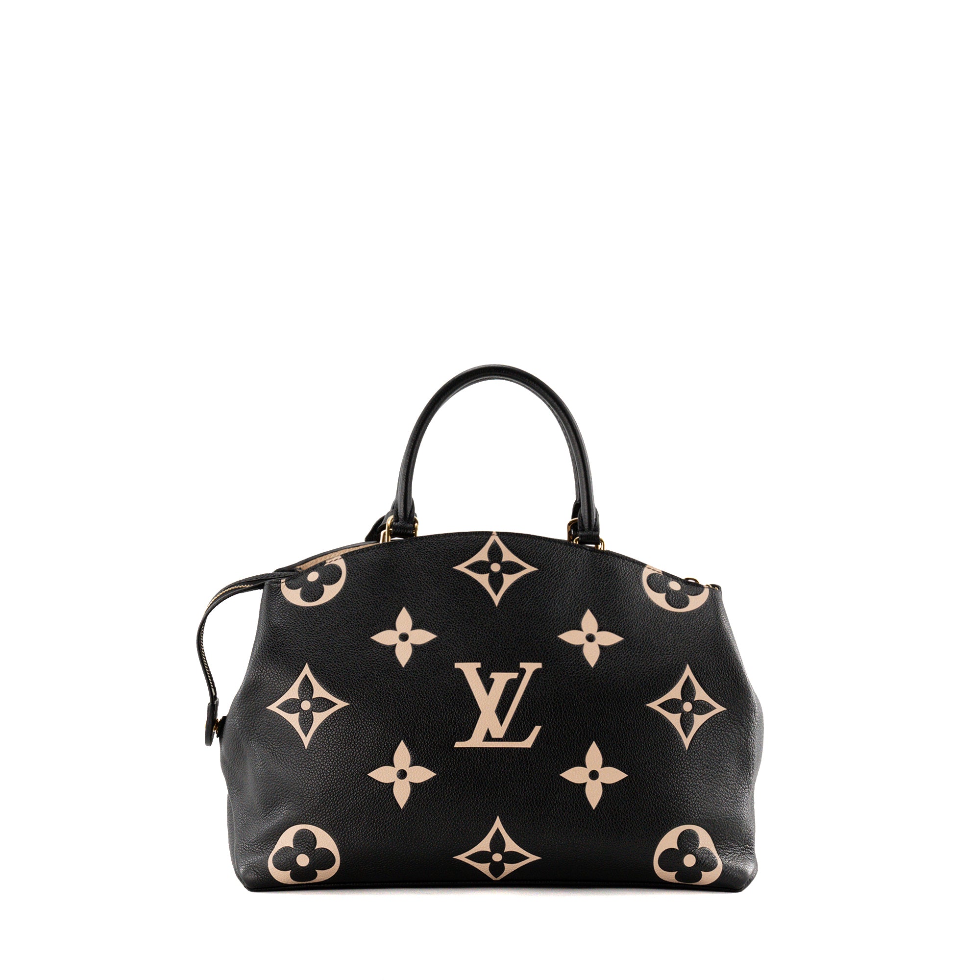 LOUIS VUITTON - Sac à bandoulière Grand Palais Louis Vuitton en cuir empreinte noir et beige